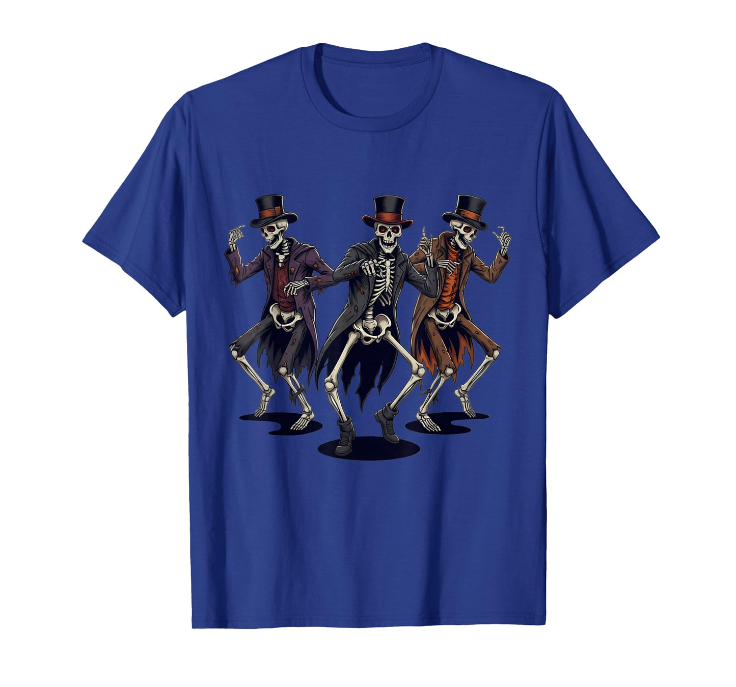 Cool Dancing Skeletons Graphic Vintage Halloween Costume T-Shirt