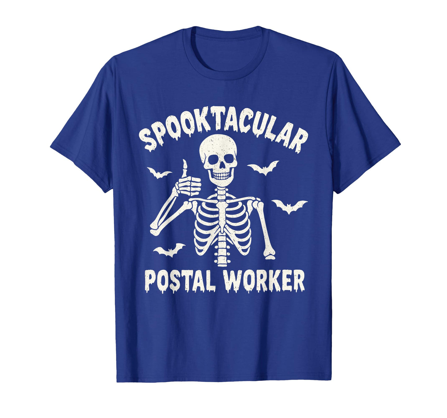 Spooktacular Skeleton Postal Worker Funny Halloween Tee T-Shirt