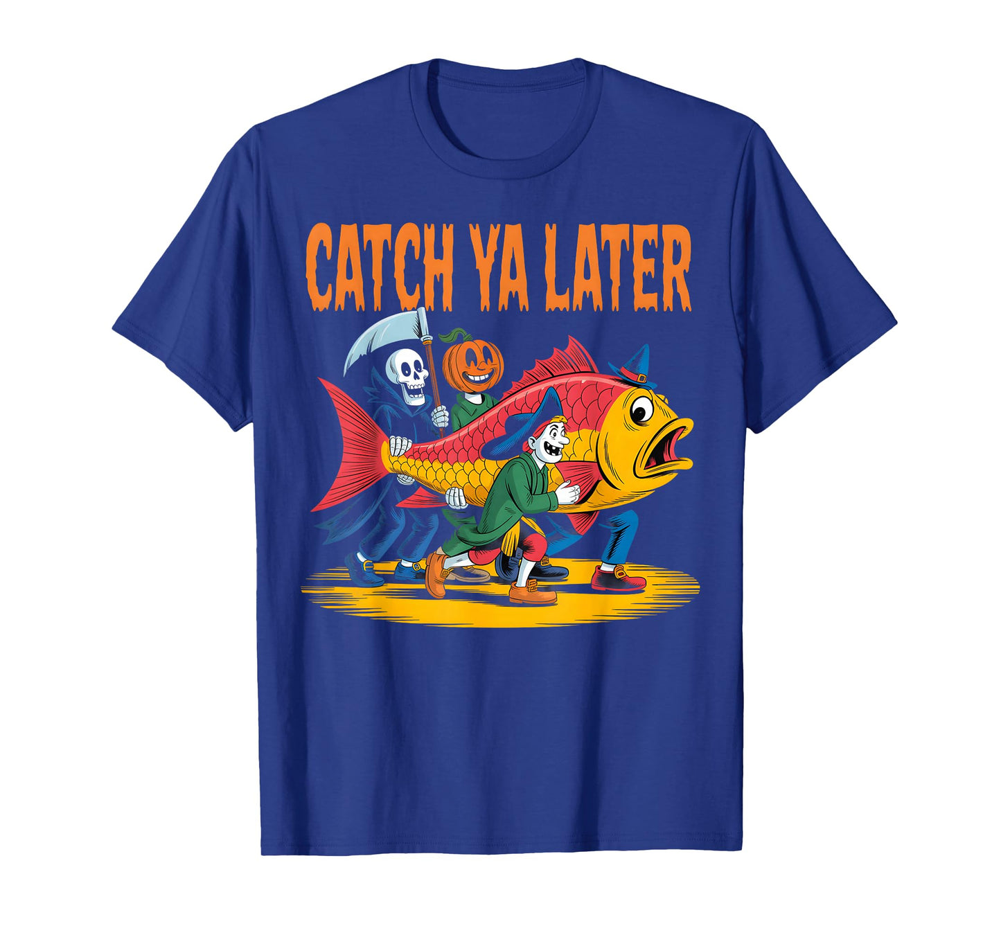 Catch Ya Later Funny Halloween Fish Costume Design T-Shirt