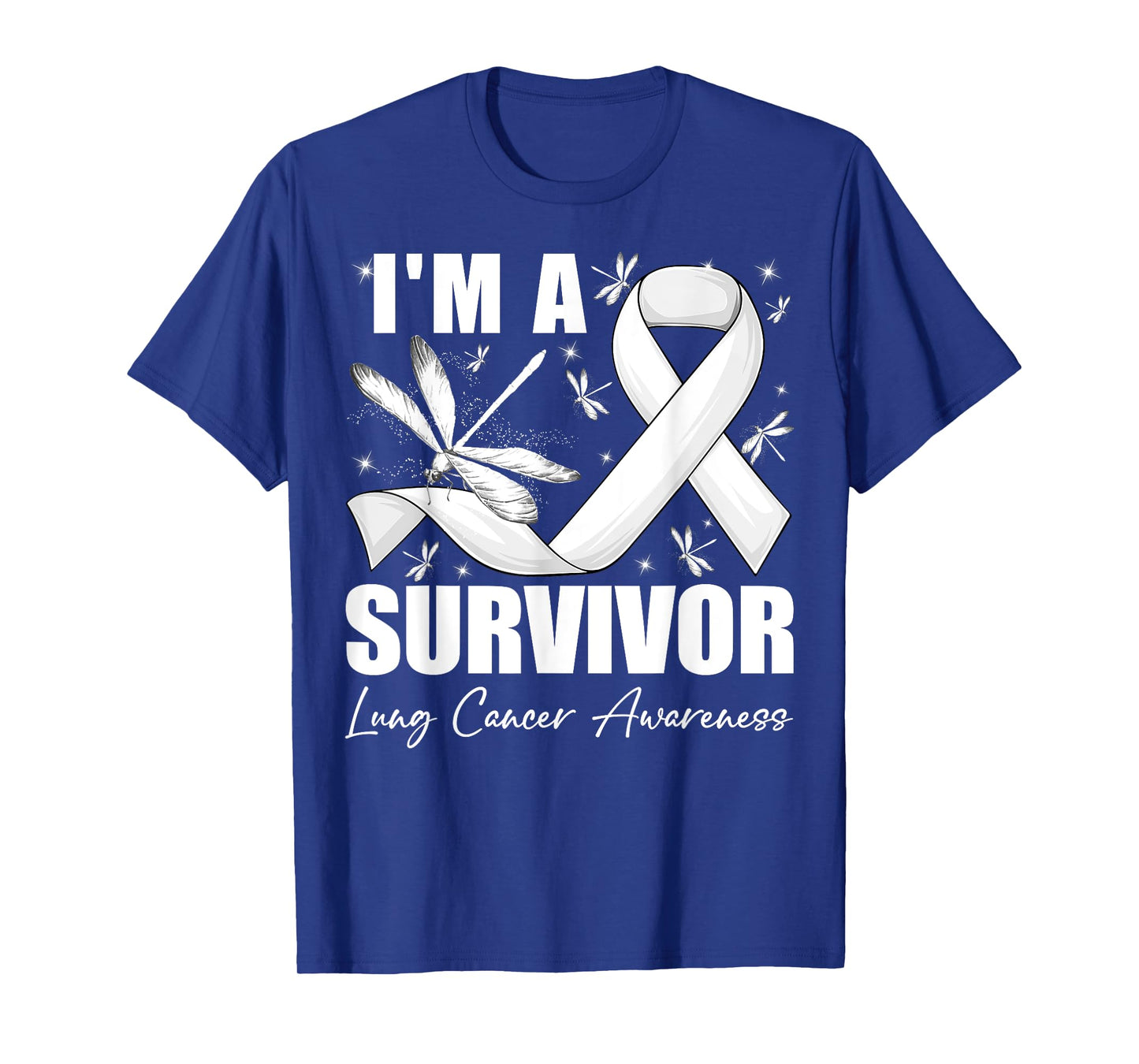 I'm A Survivor Lung Cancer Awareness Month Fighter Dragonfly T-Shirt