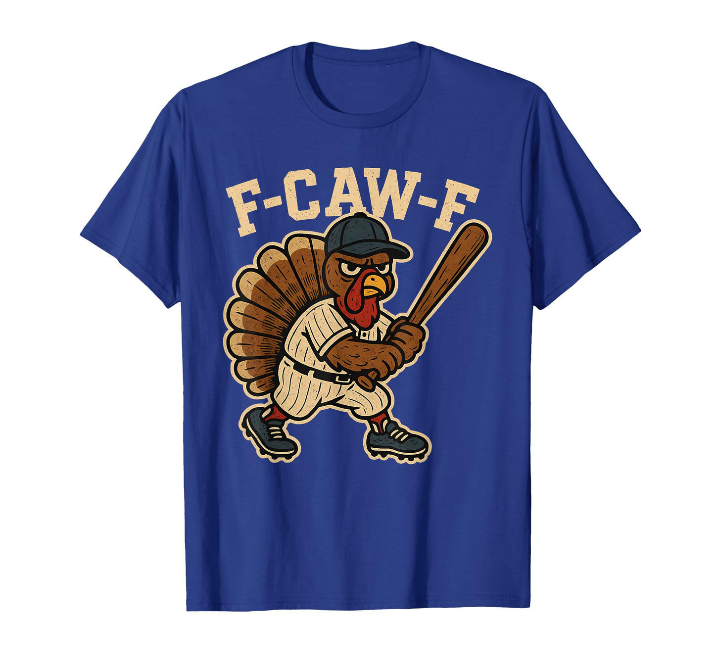 F Caw F Turkey Baseball Fcawf Gobbler Thanksgiving Fawk Off T-Shirt
