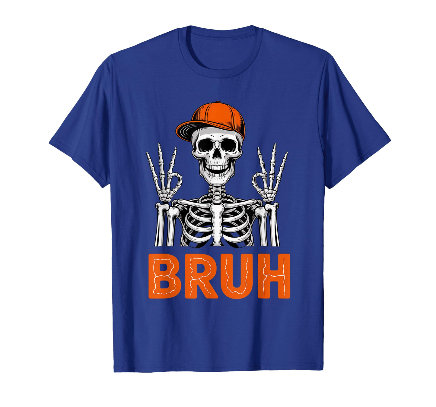Skeleton Rock On Bruh Halloween for Mens Boys Kids Toddlers T-Shirt