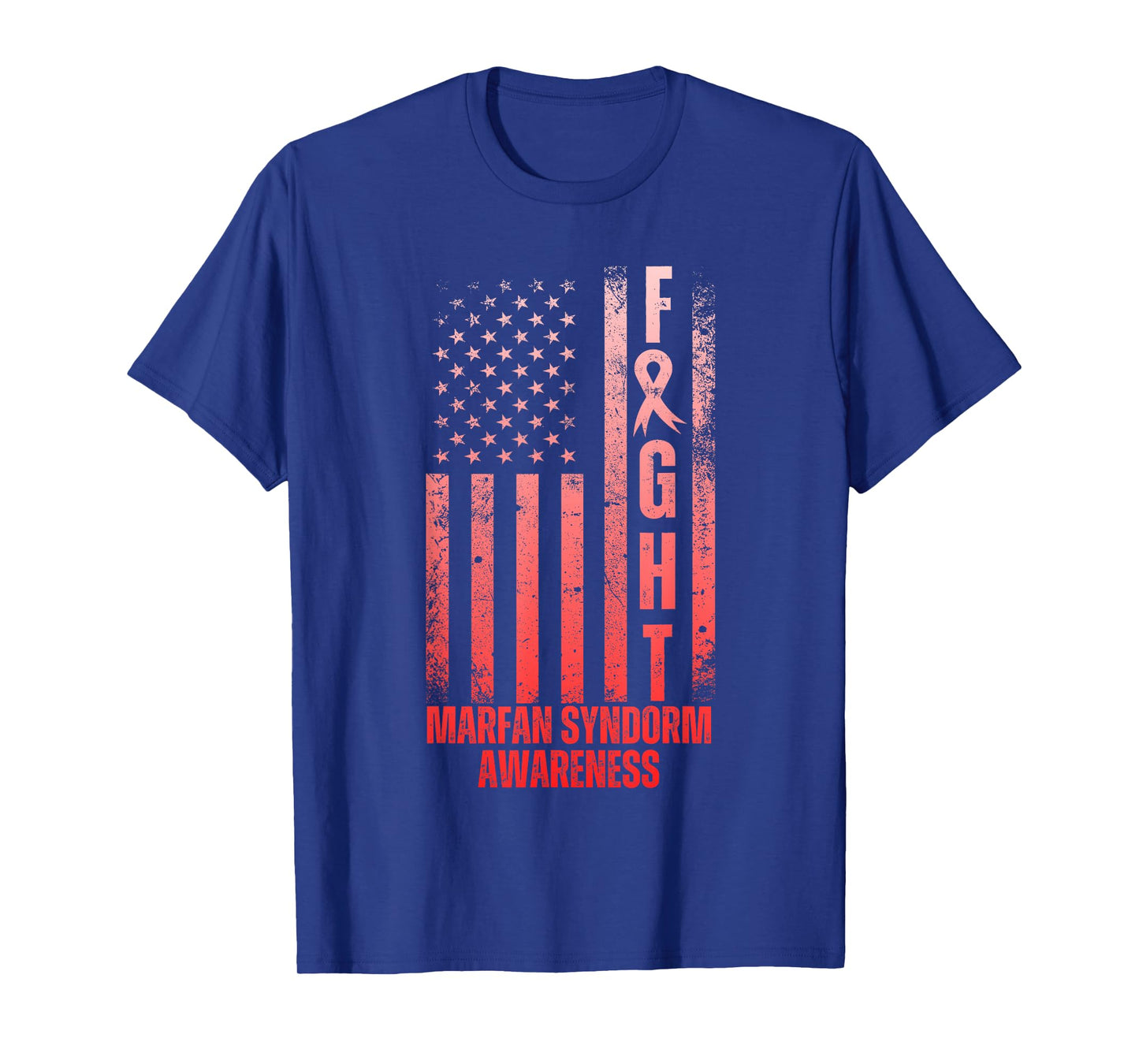 Fight Marfan Syndrome Awareness Fighters Wear Red Messy Bun T-Shirt