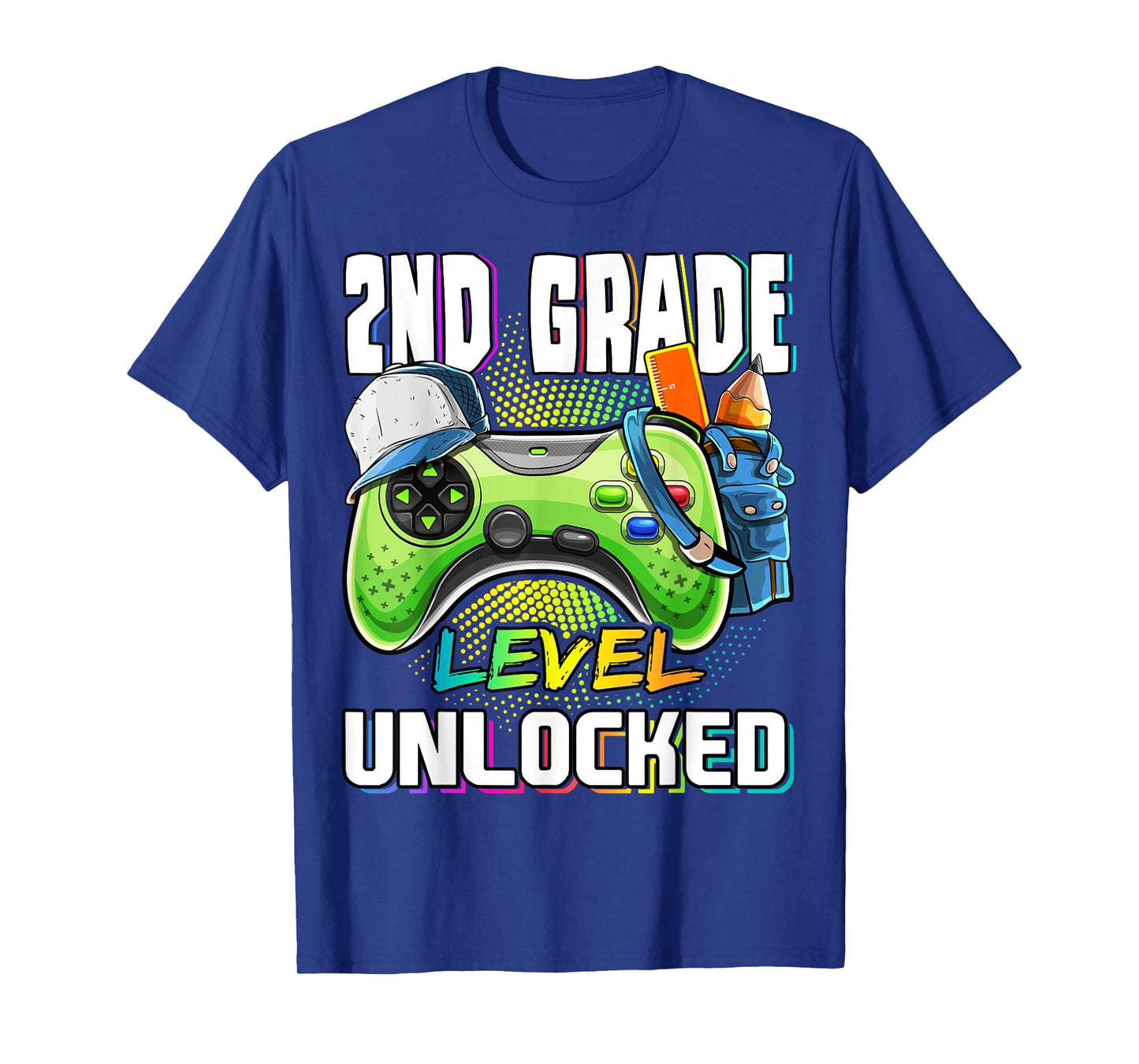 2nd Grade Level Unlocked Video Game Back to School Boys T-Shirt