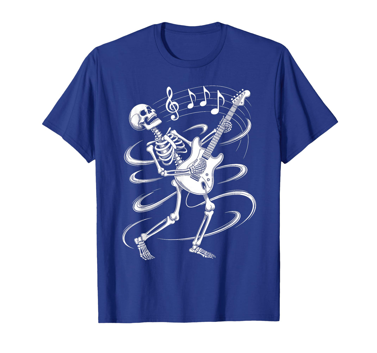Skeleton Playing Guitar Music Funny for Men Women Rock Music T-Shirt