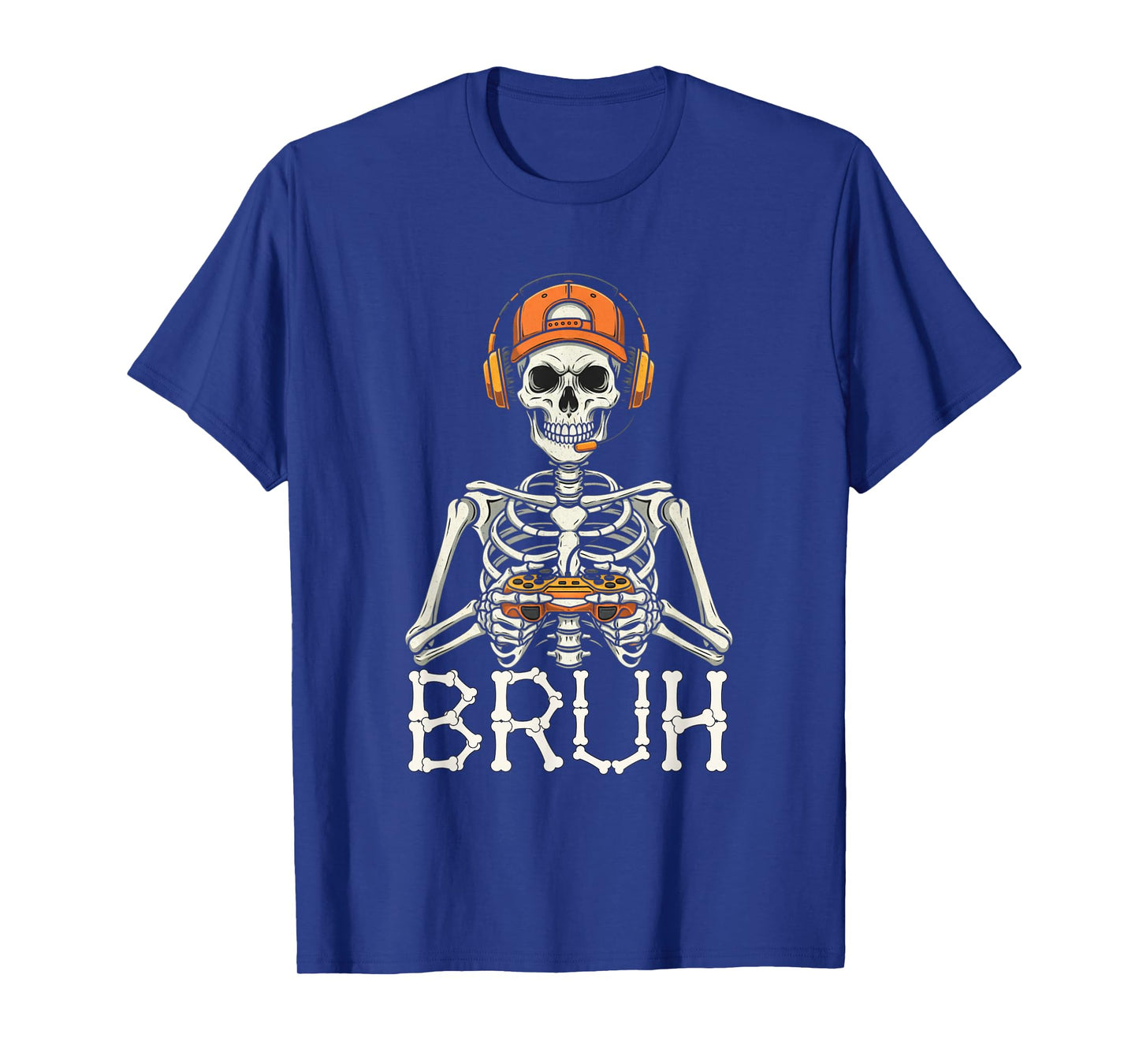 Vintage Bruh Gamer Skeleton Video Gaming Boys Kids Funny T-Shirt