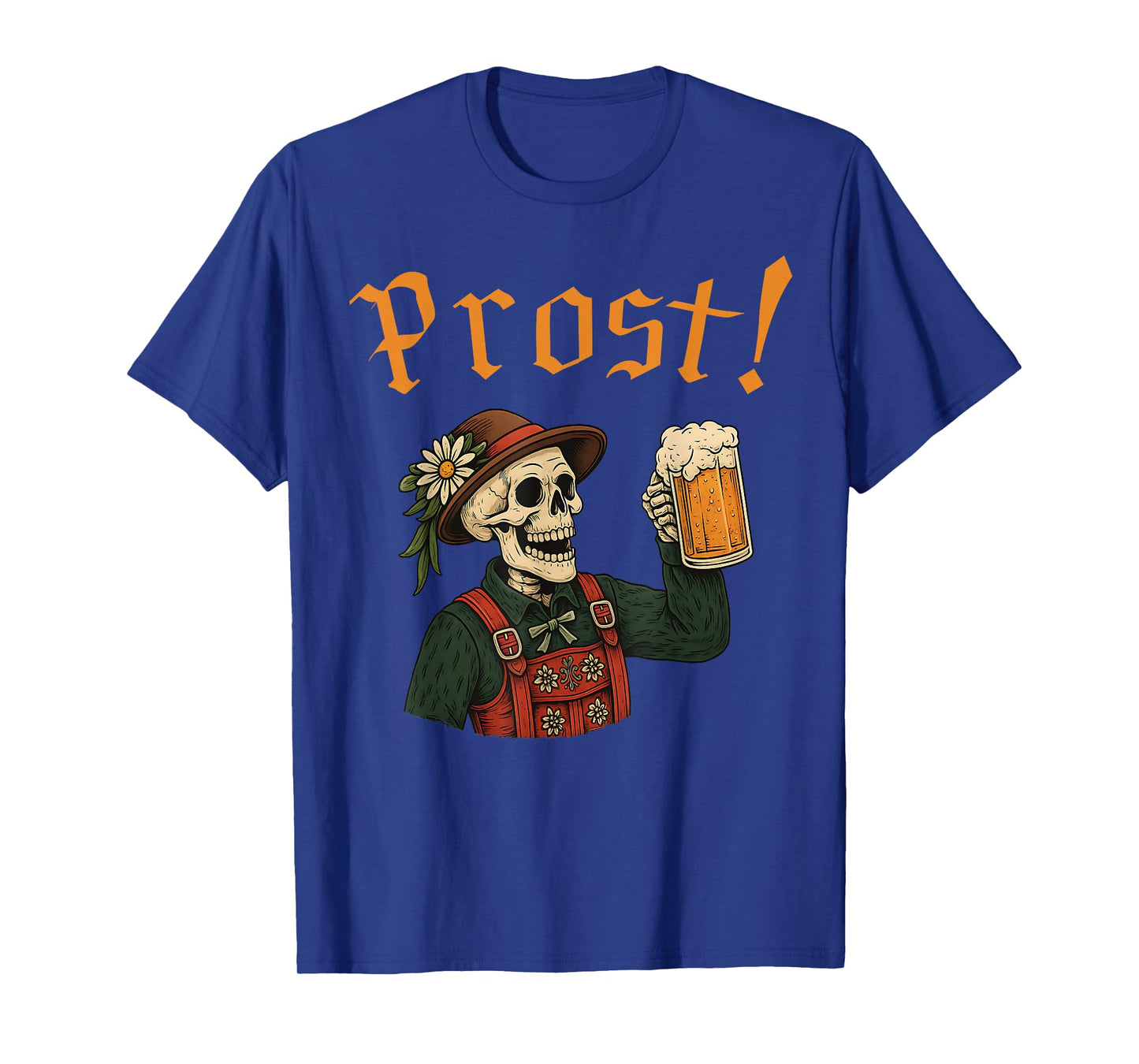 Oktoberfest Skeleton Prost German Beer Festival Men Women T-Shirt