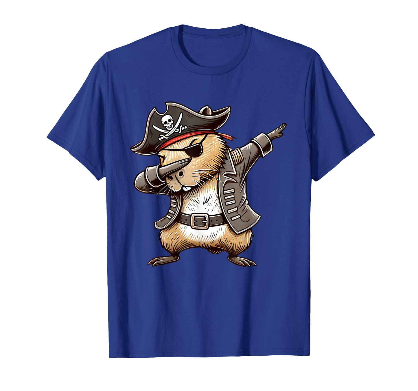 Pirate Capybara Dabbing Halloween Party Costume T-Shirt