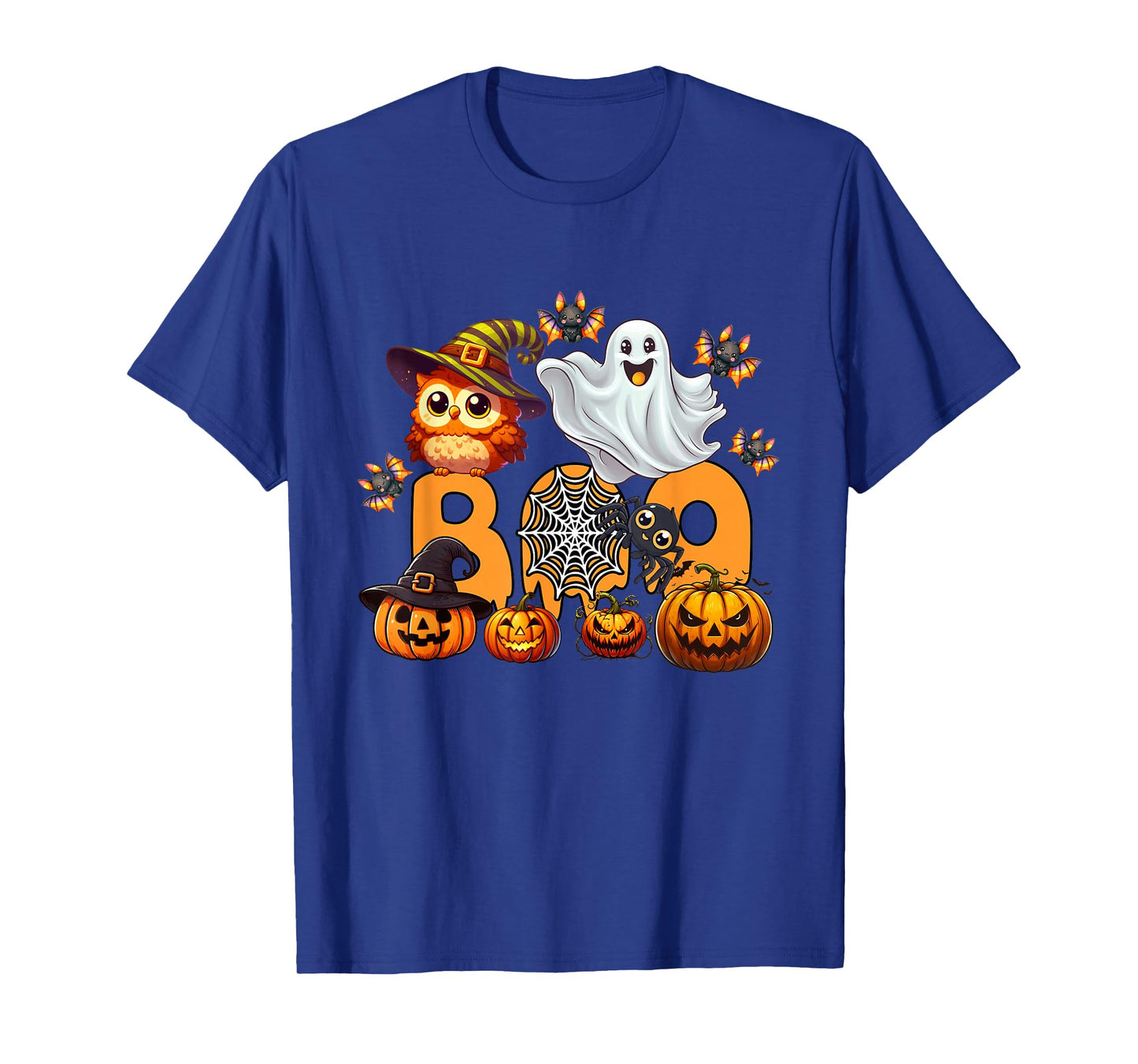 Boo Creepy Owl Pumpkin Ghost Spooky Halloween Costume T-Shirt