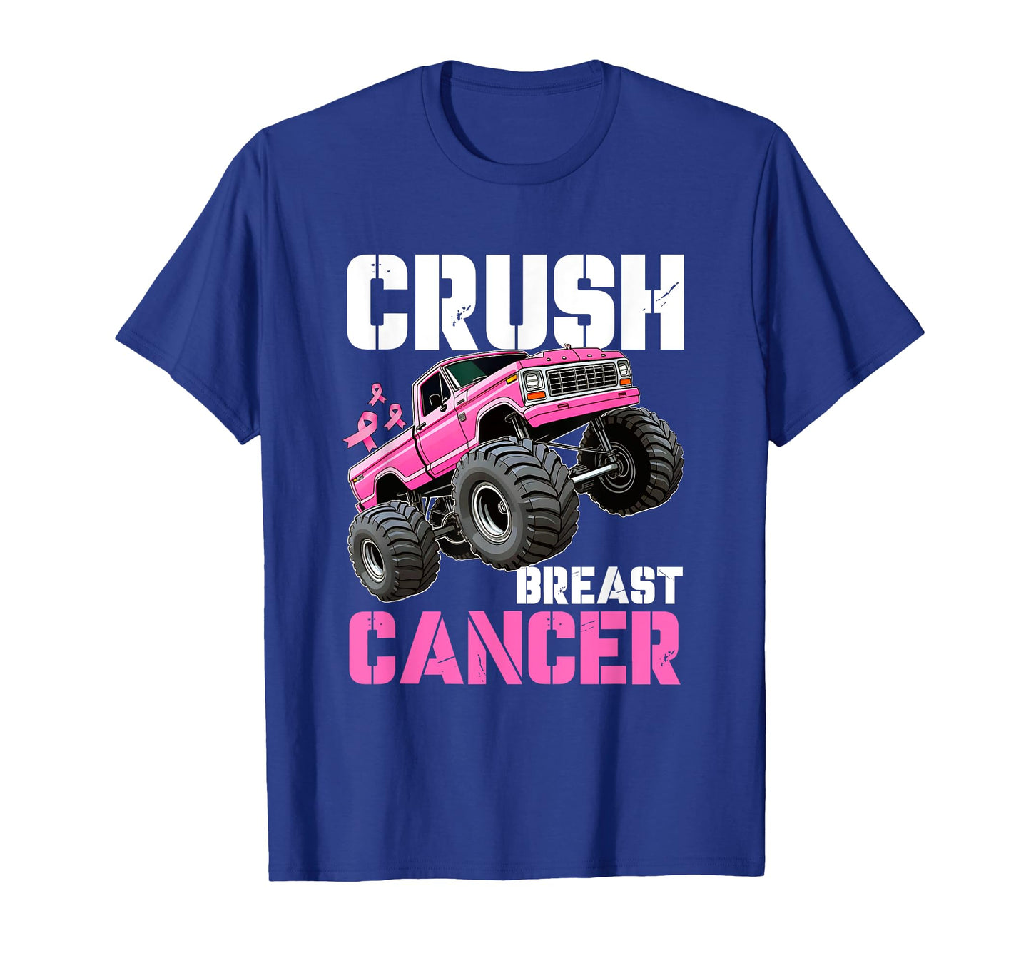 Crush Breast Cancer Monster Truck Wear Pink T-Shirt