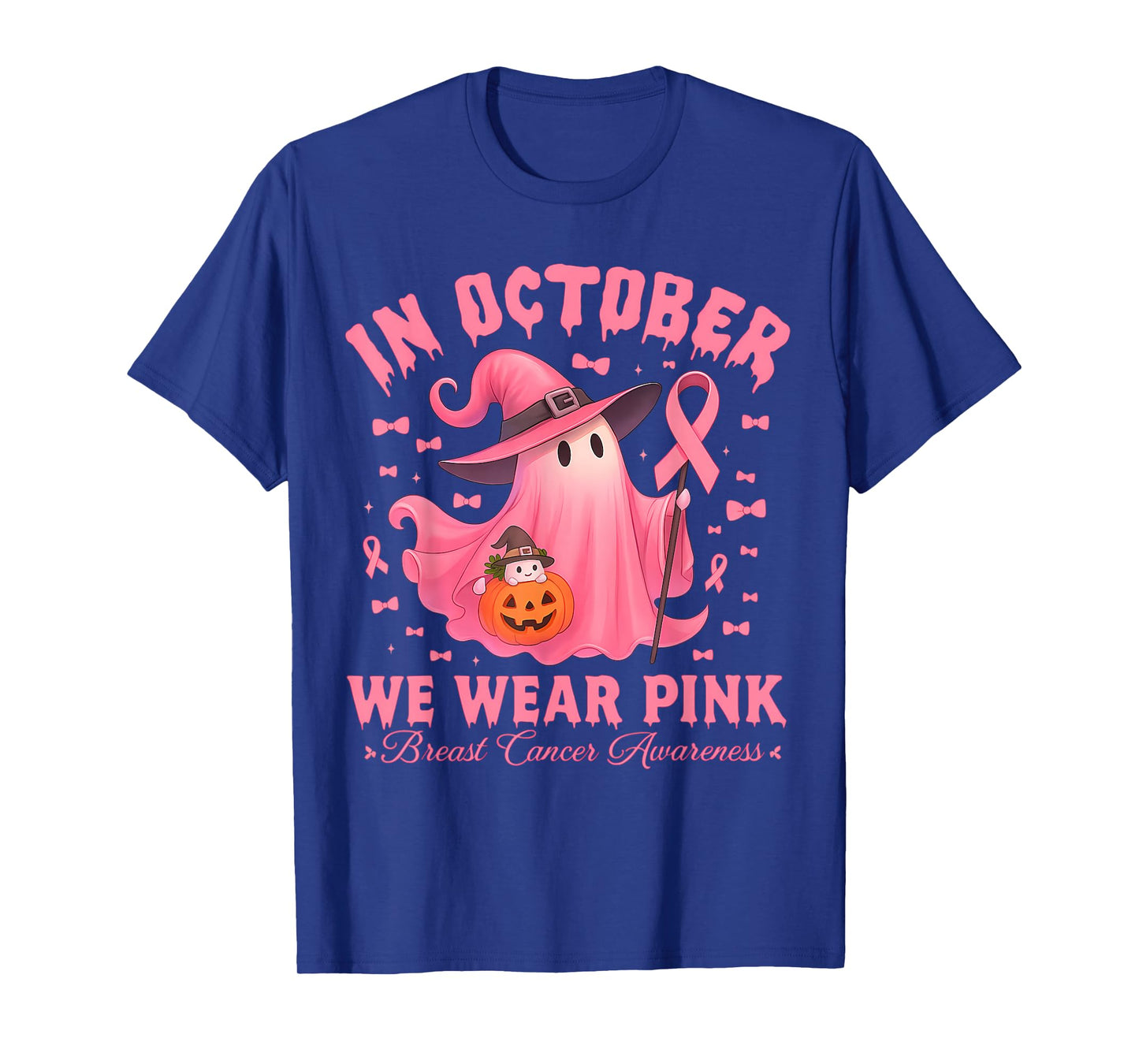 Breast Cancer Awareness Halloween In October We Wear Pink T-Shirt