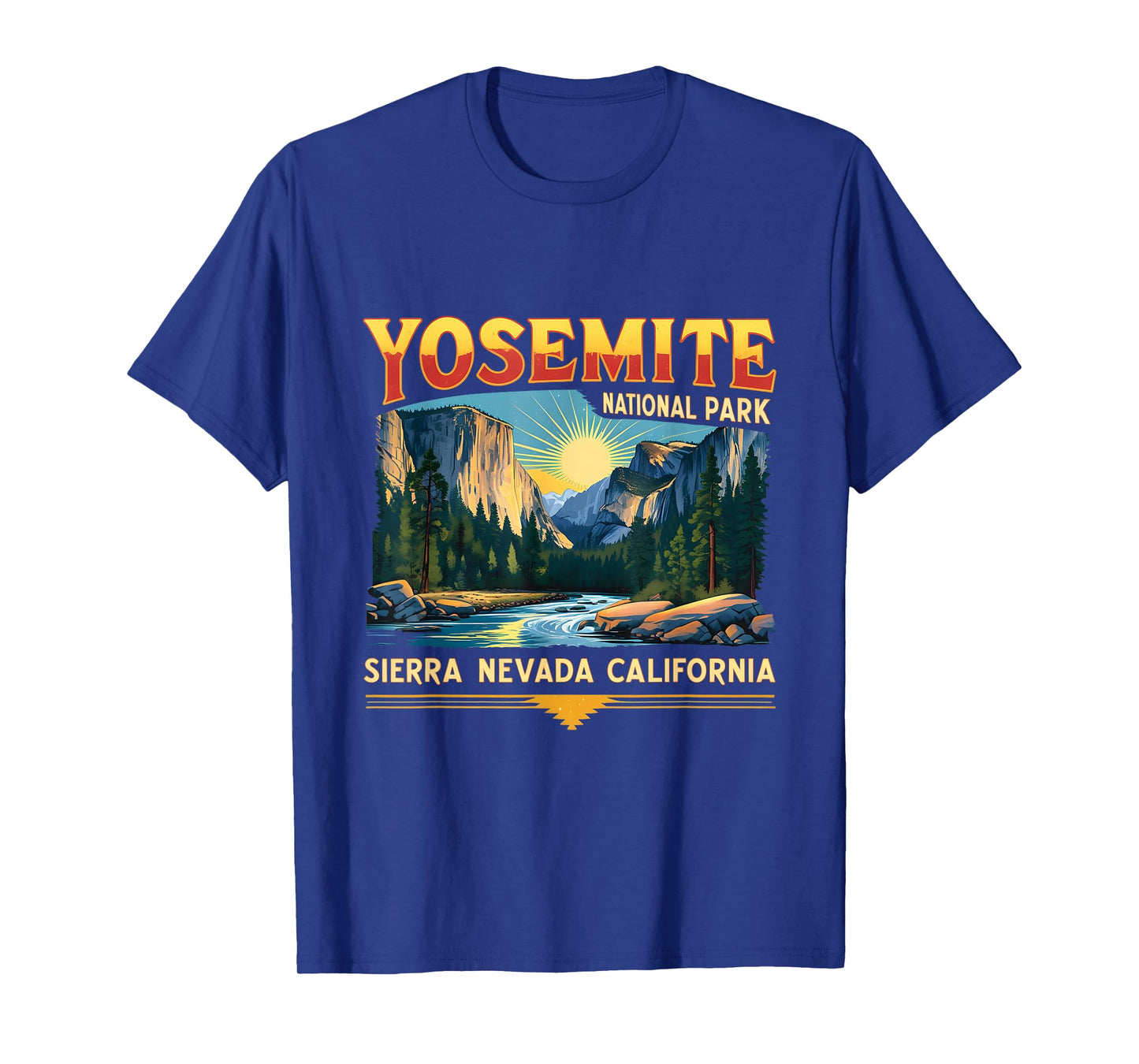 Yosemite National Park Retro Sierra Nevada Nature Art T-Shirt