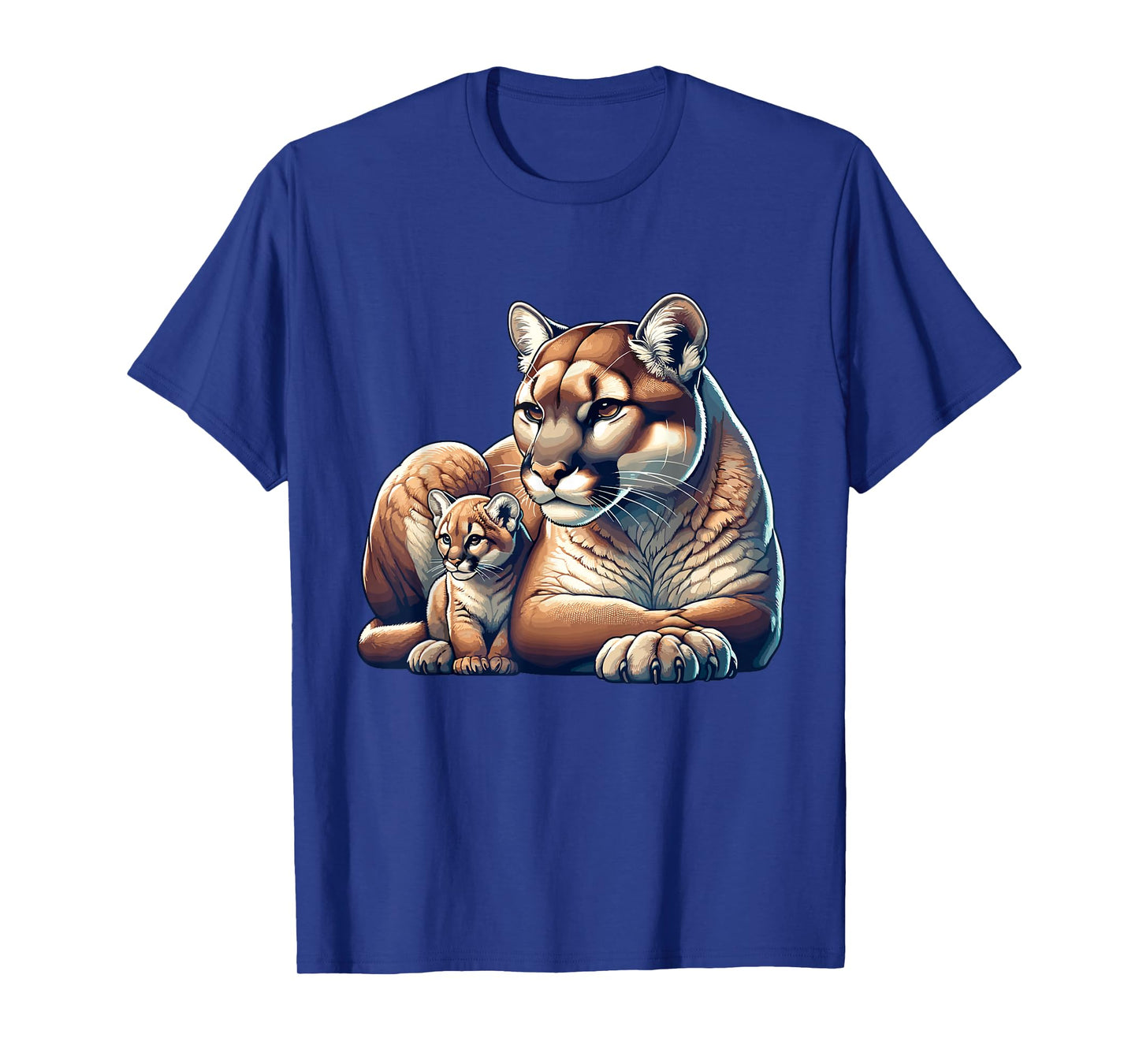 Mountain Lion Cougar Mom Baby Kitten T-Shirt