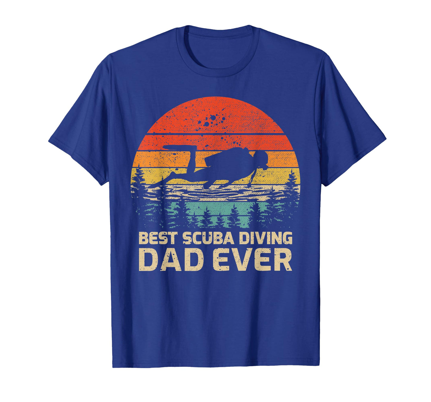Mens Retro Vintage Best Scuba Diving Dad Ever Father's Day T-Shirt