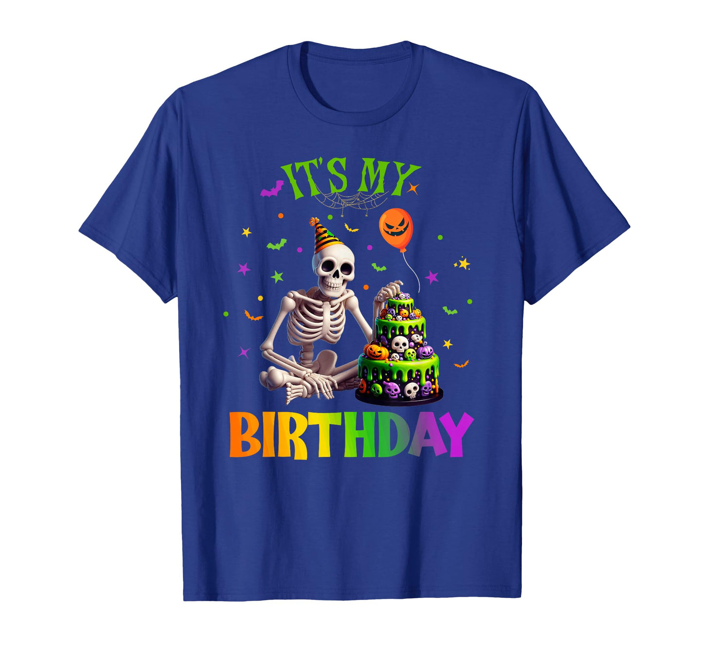 Halloween Skeleton Birthday Boy Party Spooly Girls Bday T-Shirt