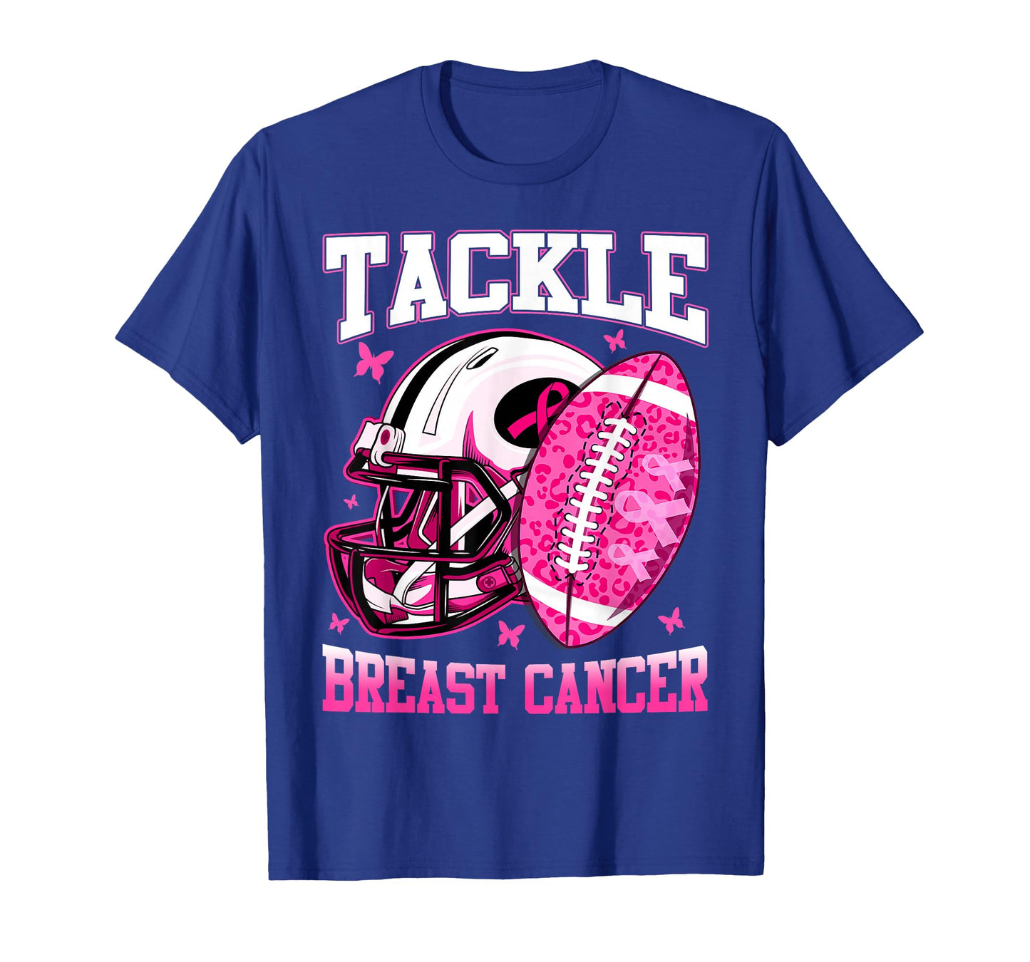 Tackle Breast Cancer Awareness Fighting American Football T-Shirt