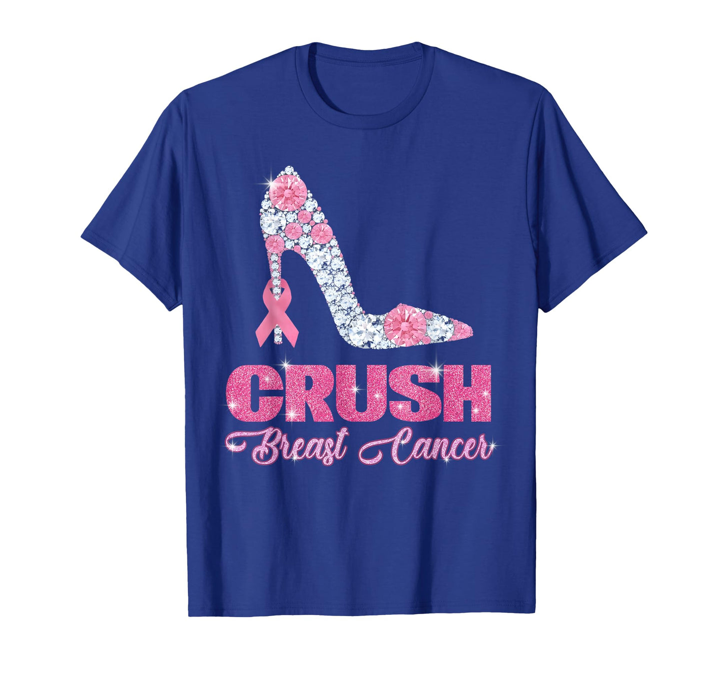 Crush Breast Cancer Bling Pink Ribbon Awareness October Gift T-Shirt