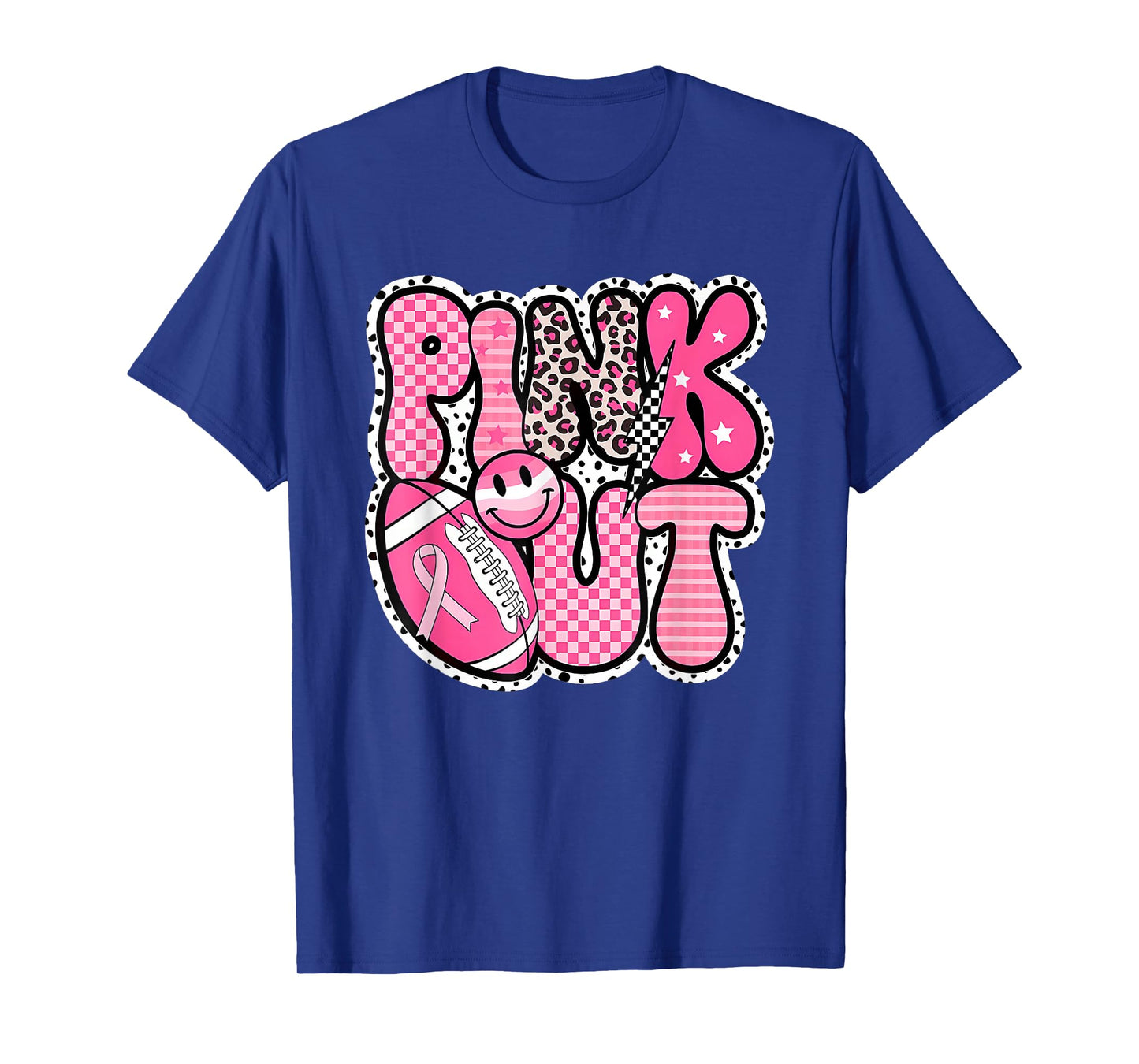 Pink Out Football Team Breast Cancer Awareness Month T-Shirt