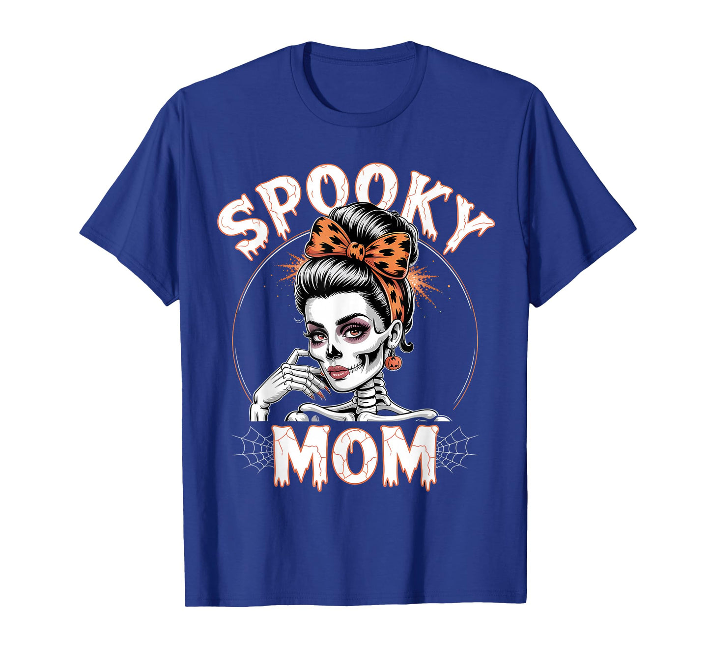 Spooky Mom Retro Halloween Skeleton T-Shirt