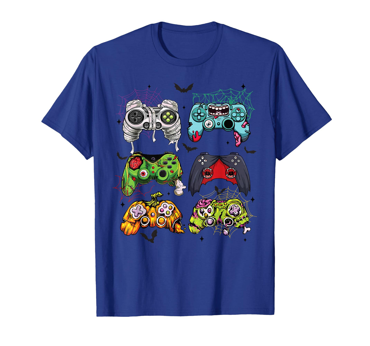 Funny Spooky Halloween Gaming Controller Video Gamer Boy Men T-Shirt