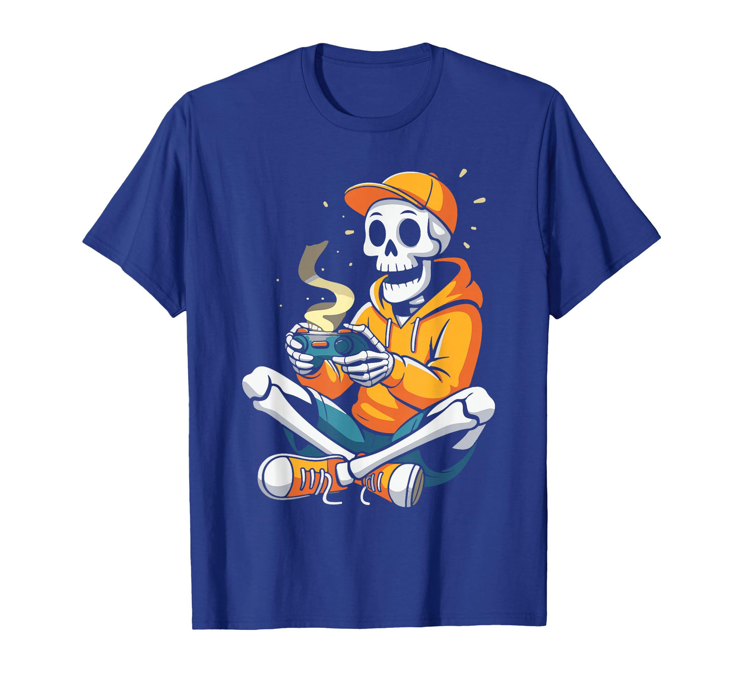 Spooky Skeleton Video Game Halloween Gaming Gamer Boys Funny T-Shirt