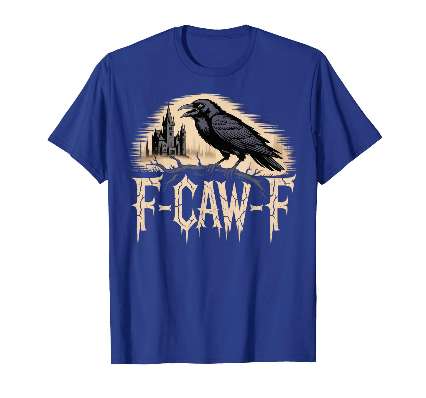 F Caw F Funny Meme Gothic Halloween 2025 T-Shirt