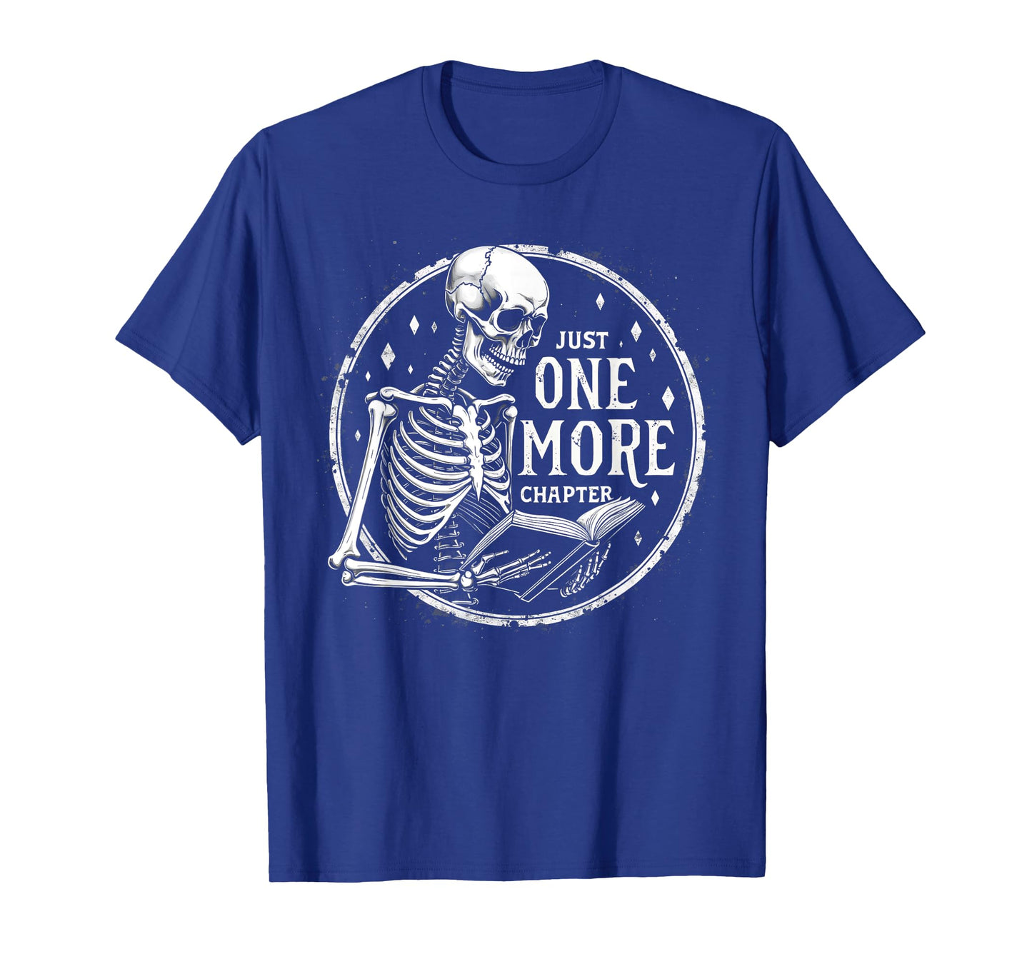 Vintage Book Lover Just One More Chapter Skeleton Halloween T-Shirt
