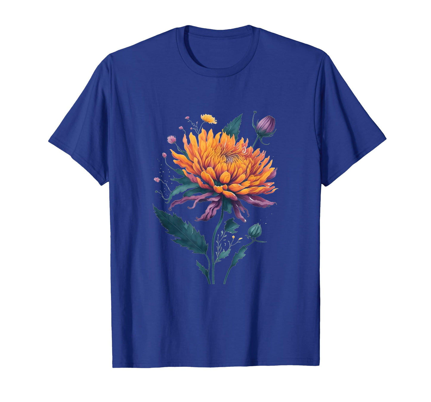 Vibrant Autumn Chrysanthemum Bloom in Full Glory T-Shirt