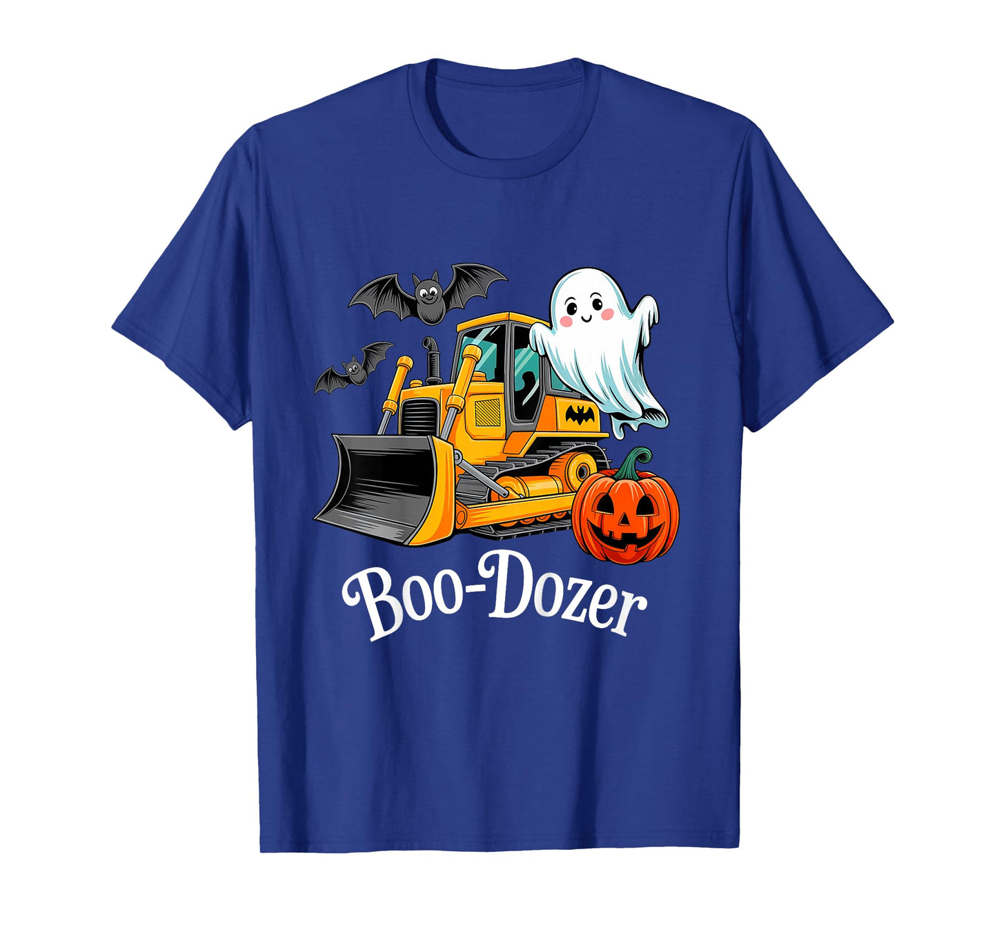Kids Halloween Bulldozer Construction Trucks Ghost Halloween Kids T-Shirt
