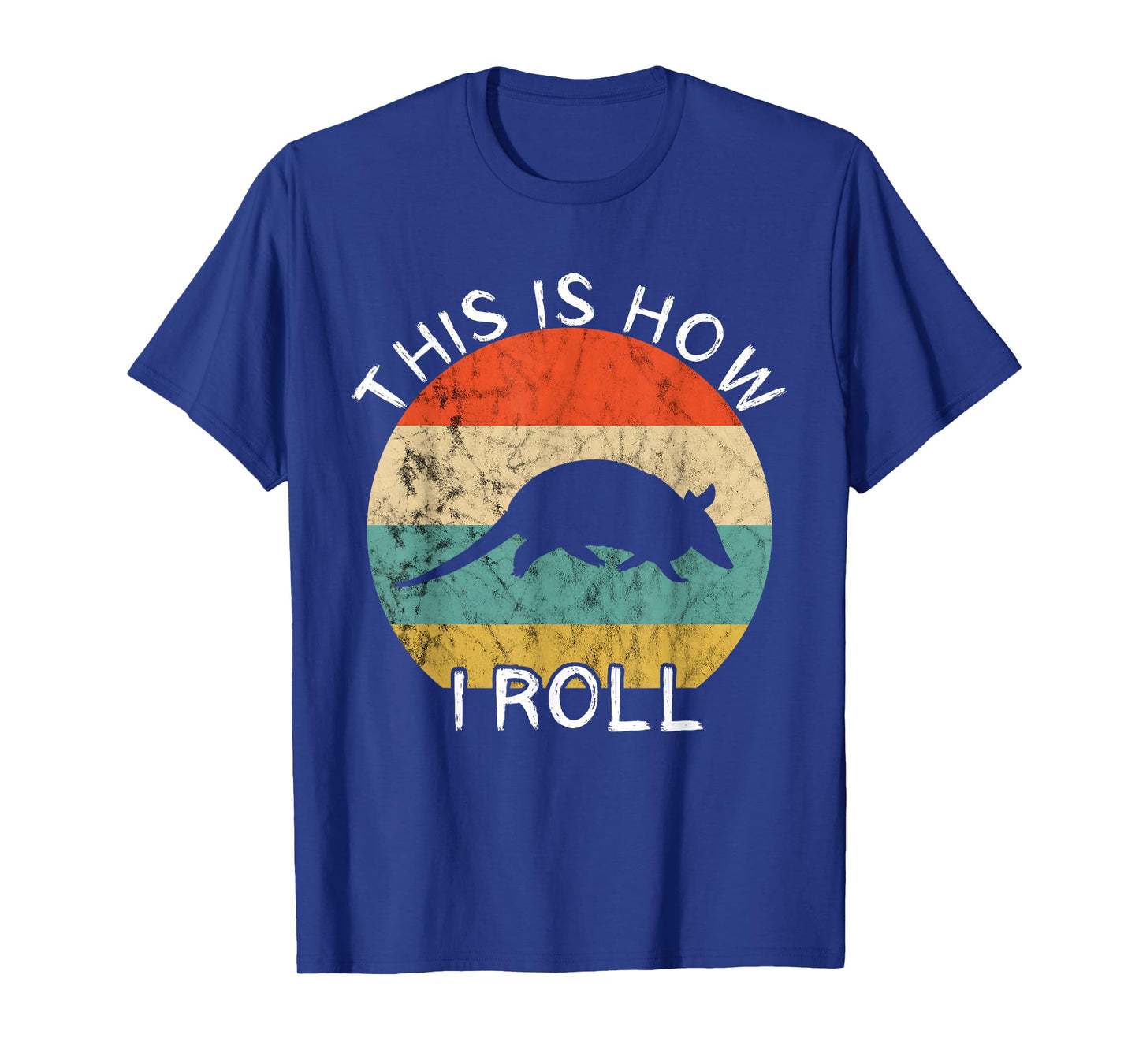 Armadillo This Is How I Roll Retro Vintage Sunset Wildlife T-Shirt