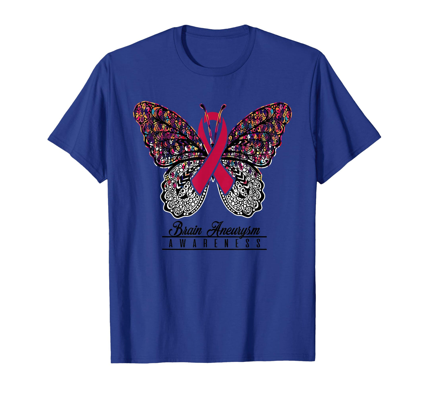 Brain Aneurysm Awareness Shirt Butterfly Lovers Gifts T-Shirt