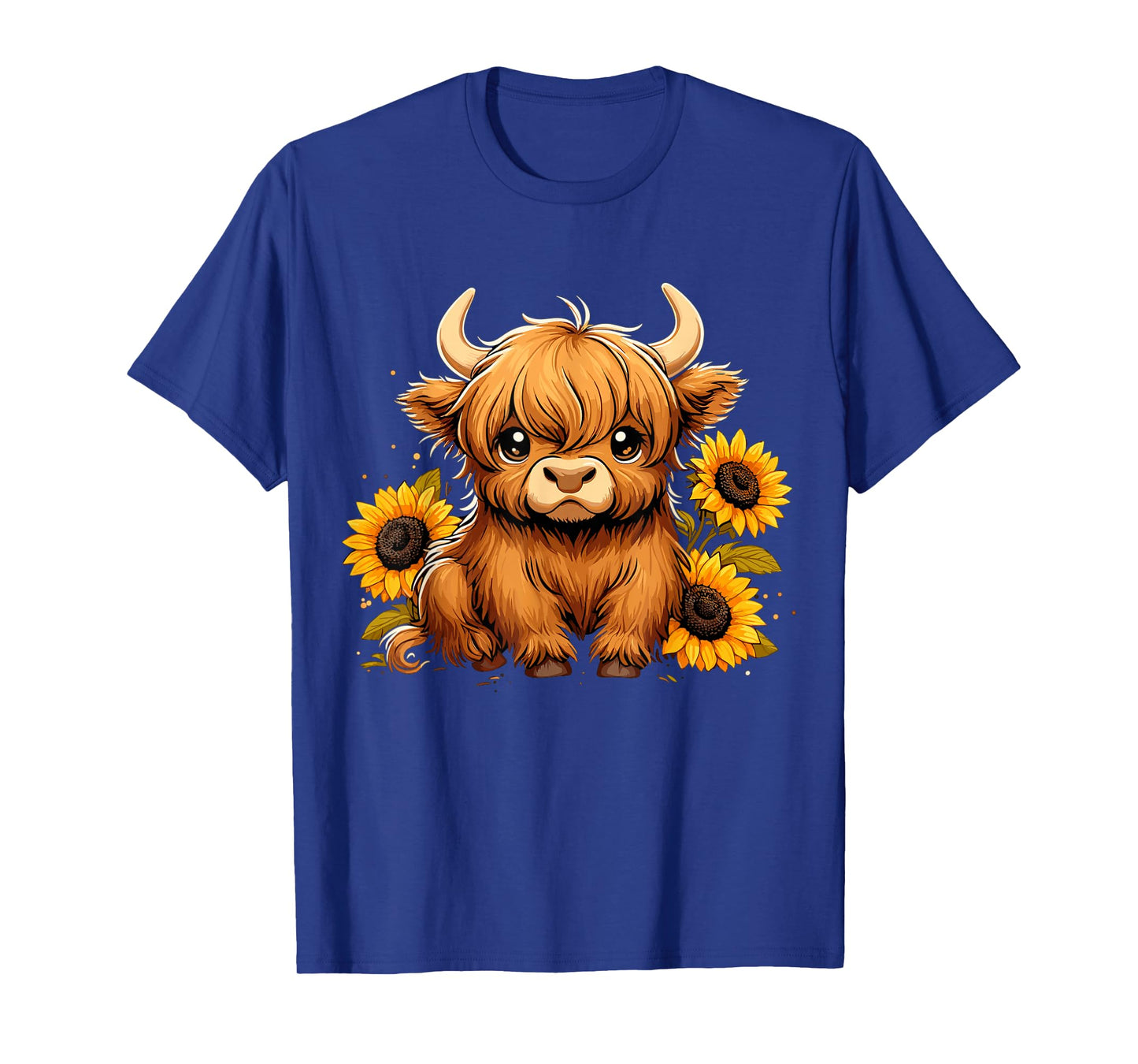 Sunflower Highland Cow Farm T-Shirt