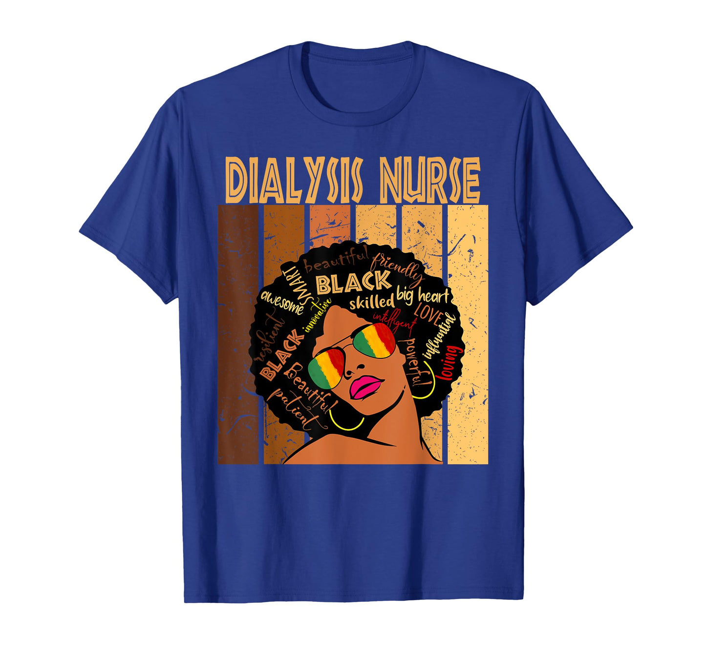 Dialysis Nurse Afro African American Black History Month T-Shirt