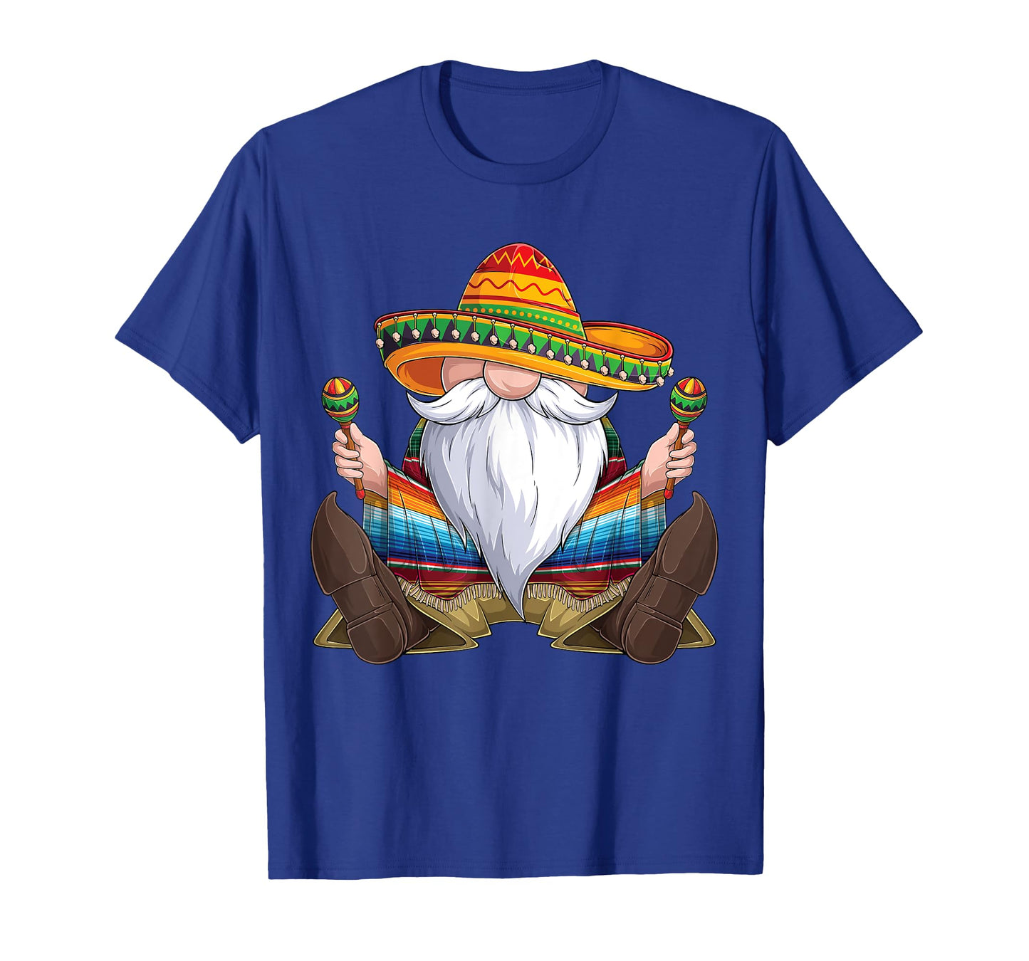 Mexican Gnome Cinco De Mayo Serape Poncho men Women kids boy T-Shirt