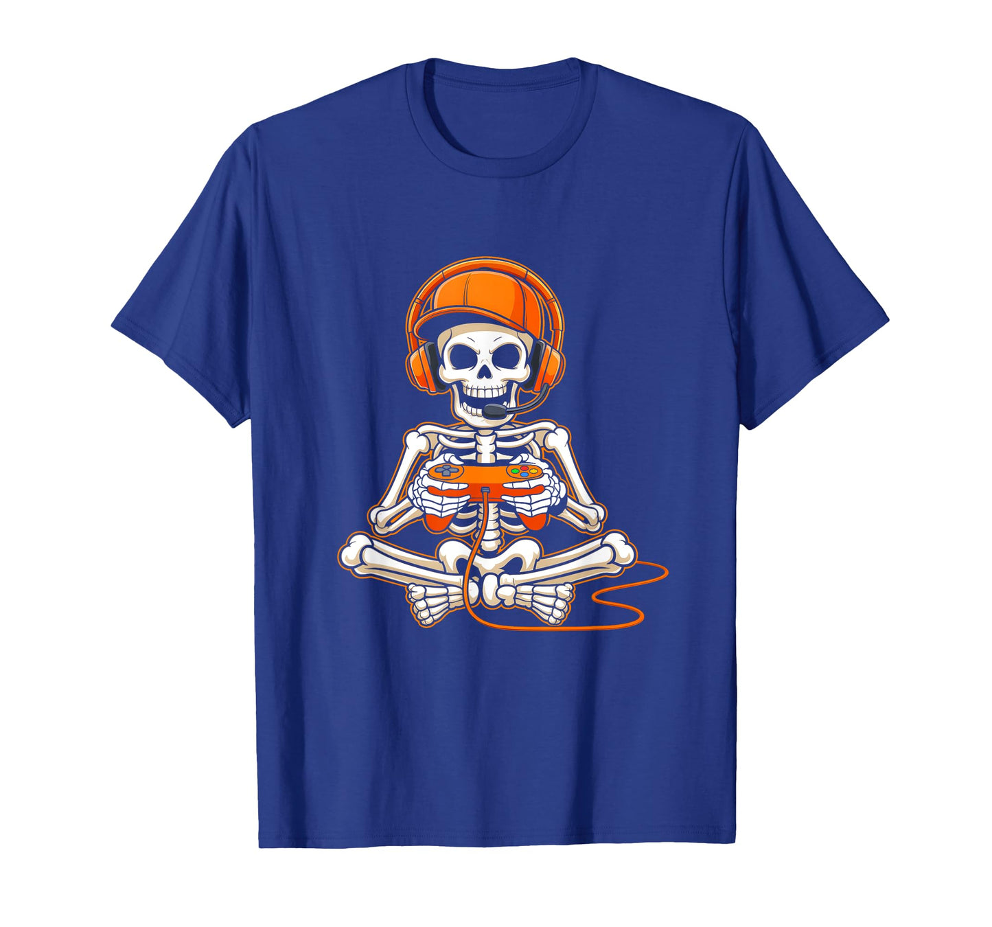 Halloween Skeleton Gamer Video Gaming Boys Men Kids Teens T-Shirt