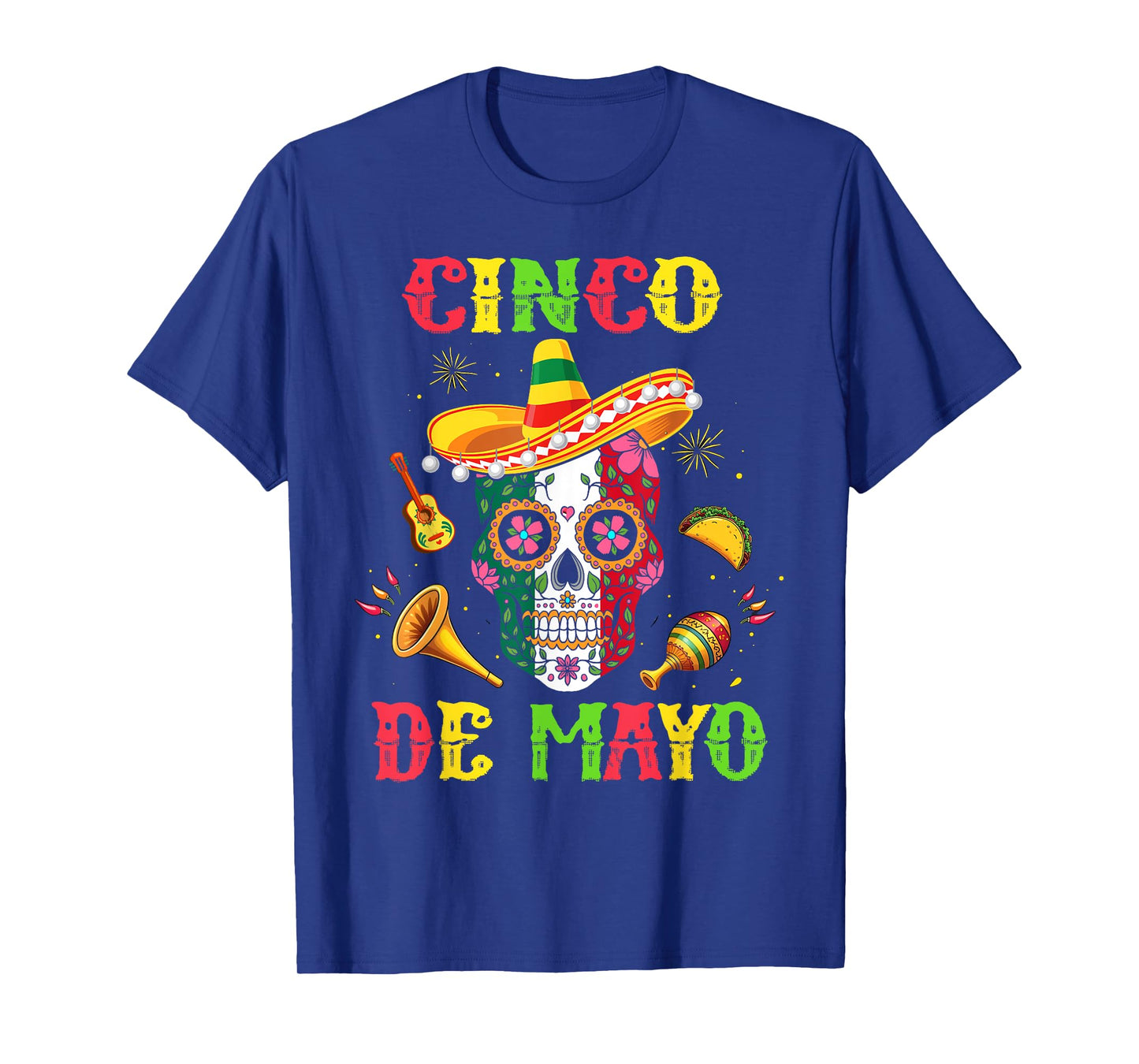 Cinco De Mayo Mexican Sugar Skull Fiesta Squad 5 De Mayo T-Shirt