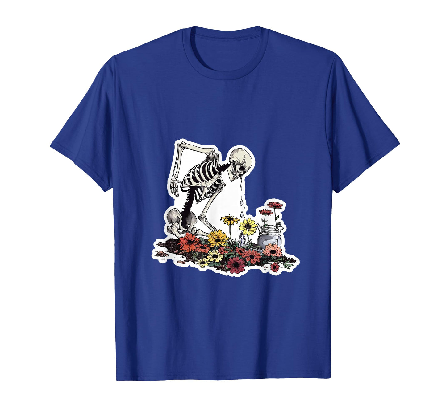 Plant Lovers Skeleton Flowers T-Shirt