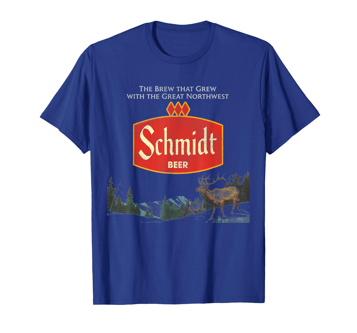 Beer Schmidt Beer Retro Defunct Nature Scene T-Shirt