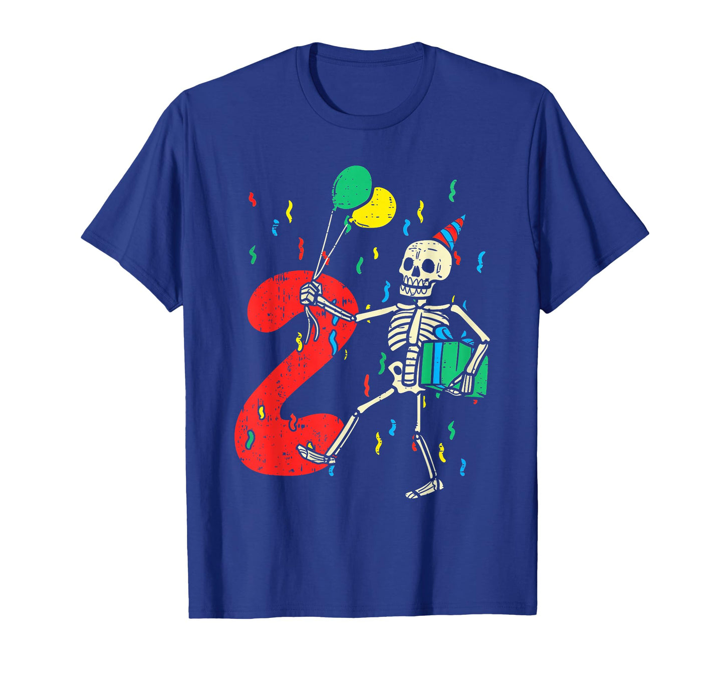My 2nd Birthday Skeleton Halloween 2 Year Old Funny Gift T-Shirt