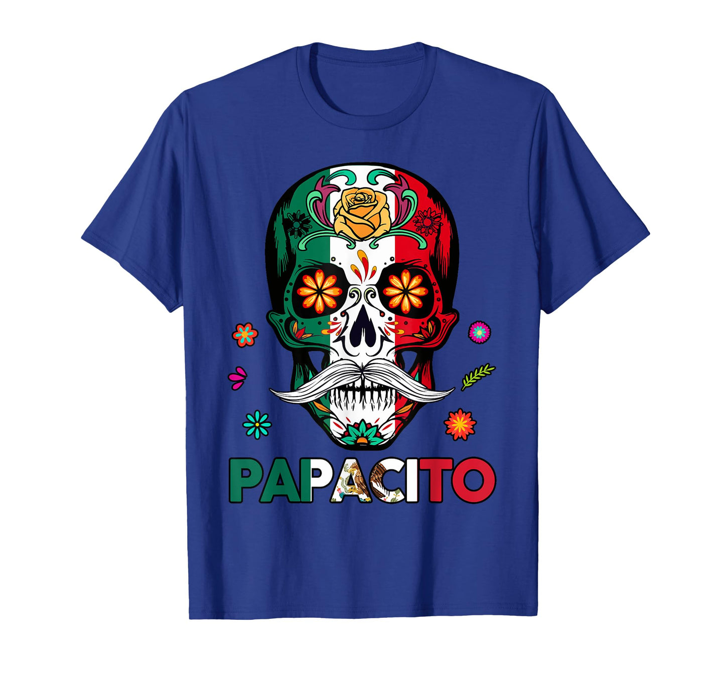 Hispanic Heritage Month Mexico Dad Papacito Mexican Flag Men T-Shirt