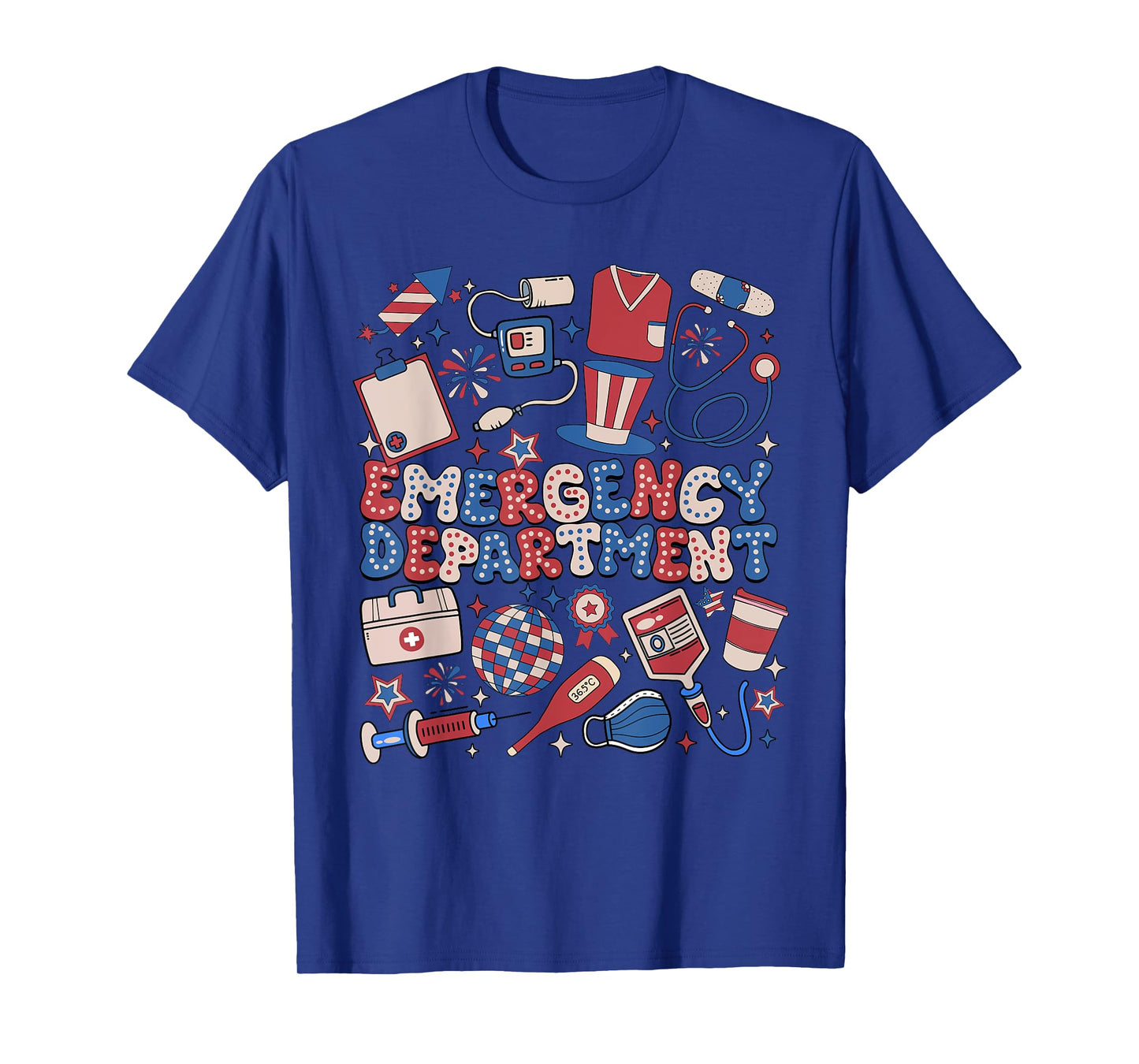 Emergency Department ER Nurse Happy Independence Day T-Shirt