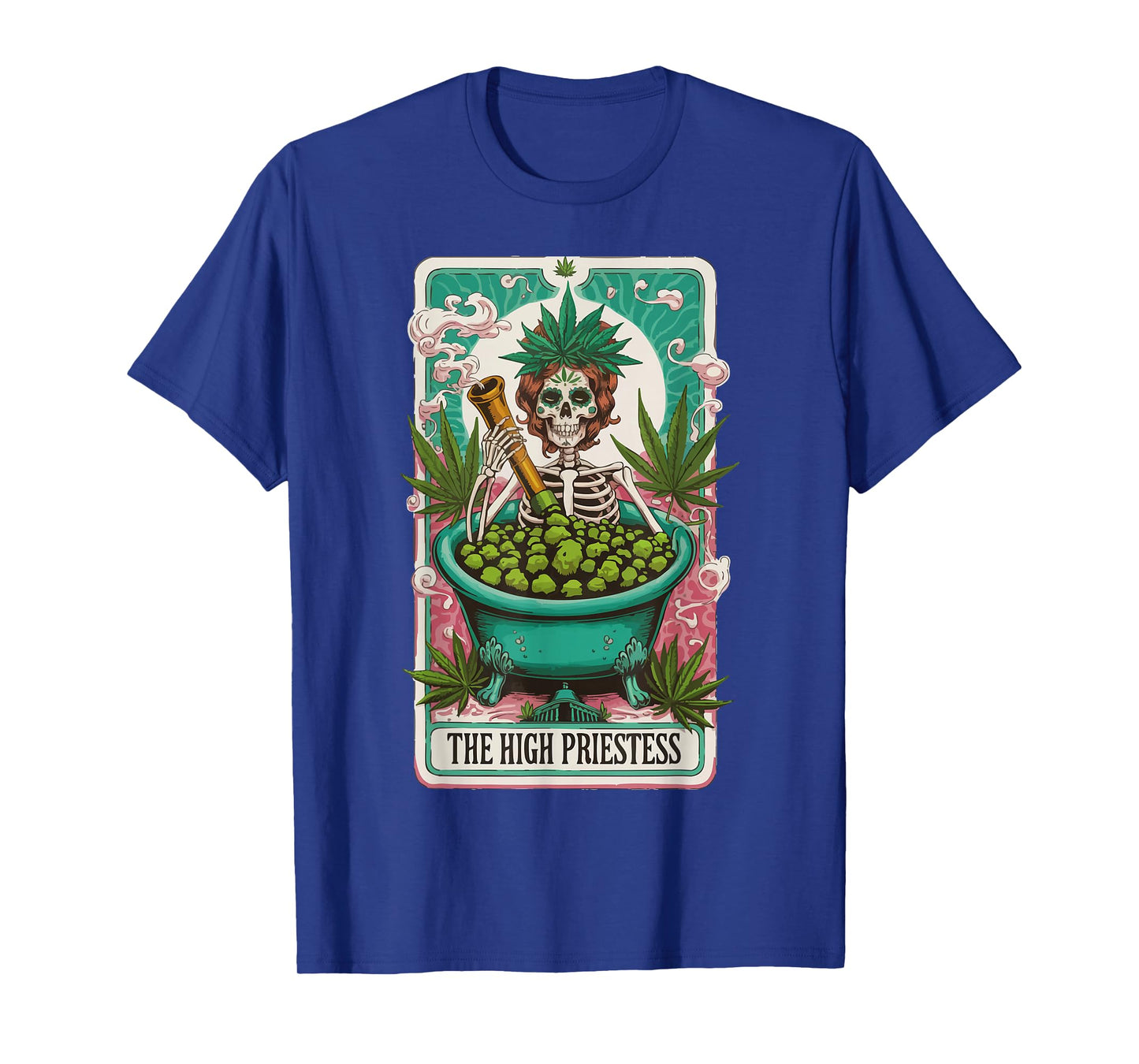 The High Priestess Tarot Skeleton Design T-Shirt
