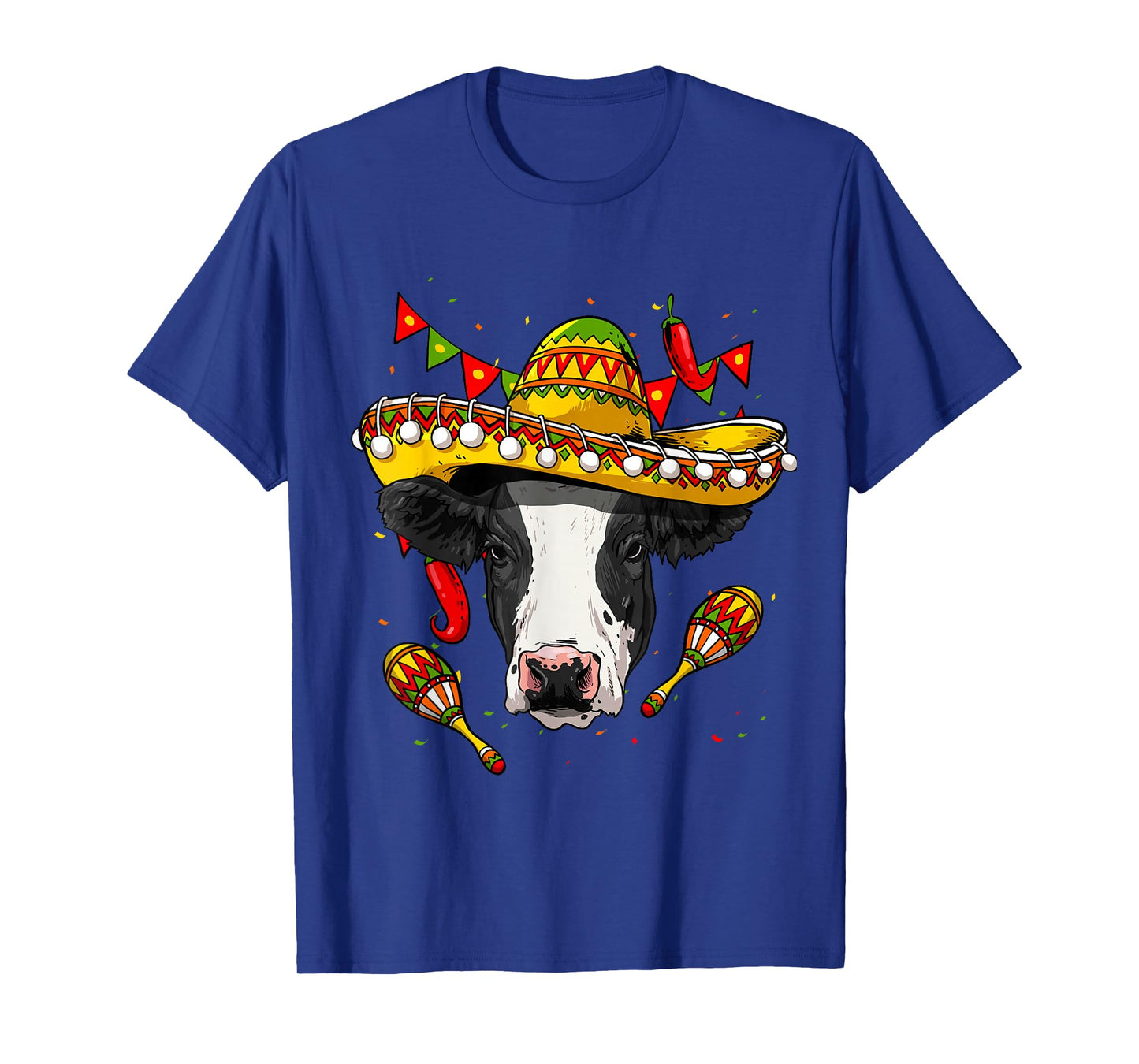 Cinco de Mayo Cow Mexican Lover Sombrero Cow T-Shirt