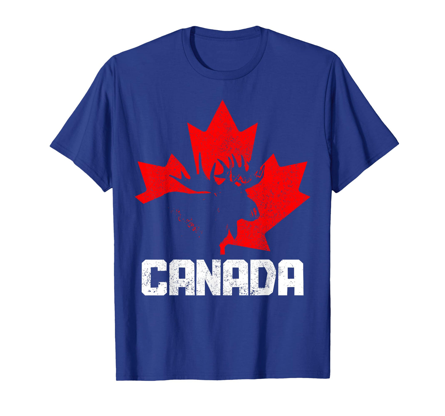 Canada Moose Maple Leaf Pride Vintage Canadian Flag T-Shirt