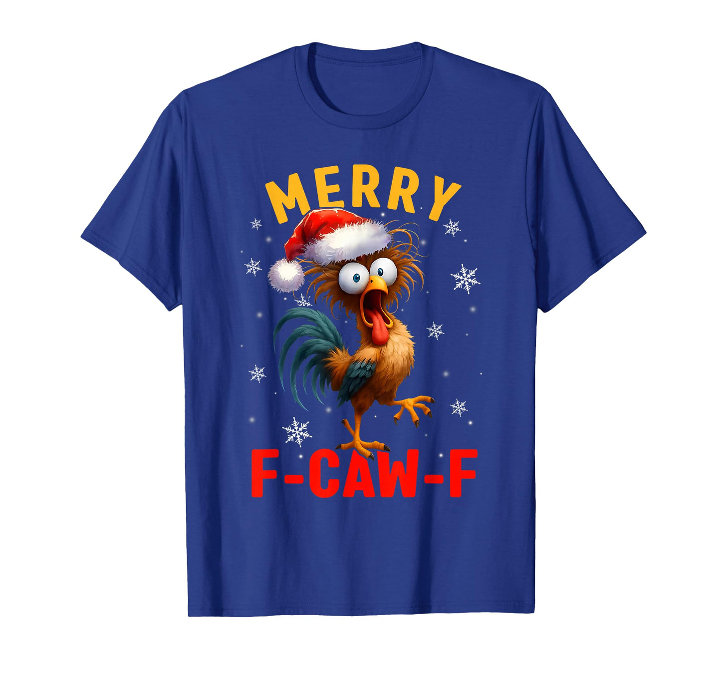 Merry F-Caw-F Chicken Christmas Snowflake Pajamas Holiday T-Shirt