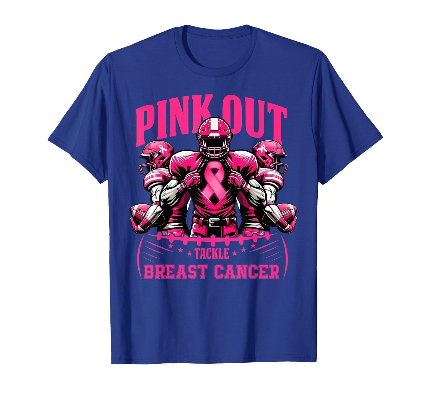 Pink Out Tackle Breast Cancer Awareness American Football T-Shirt