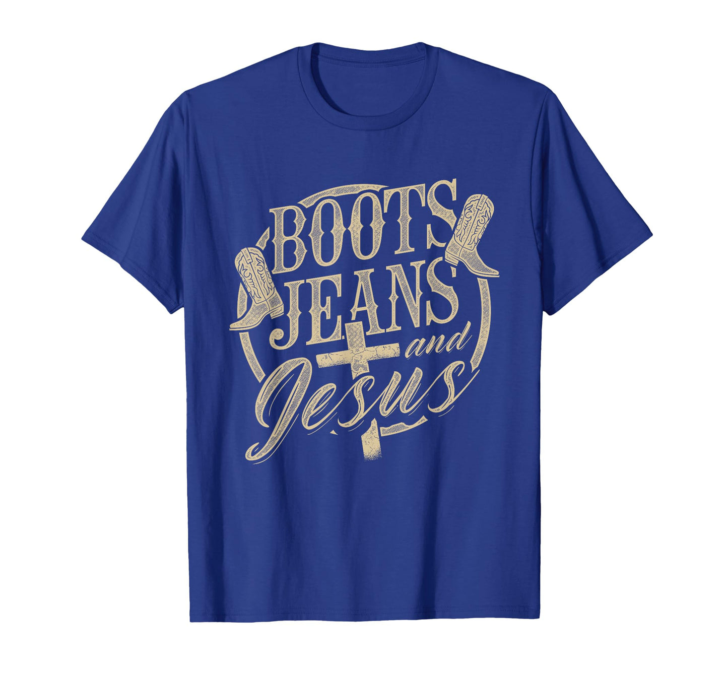 Boots Jeans And Jesus Equestrian Horse Lover Riding T-Shirt