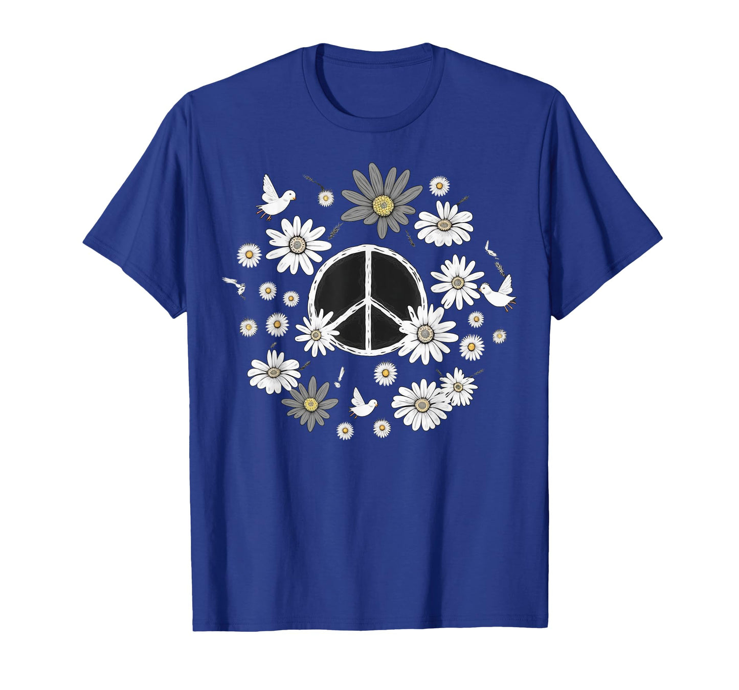 PEACE SIGN LOVE 60s 70s Daisy Flower Hippie Costume T-Shirt