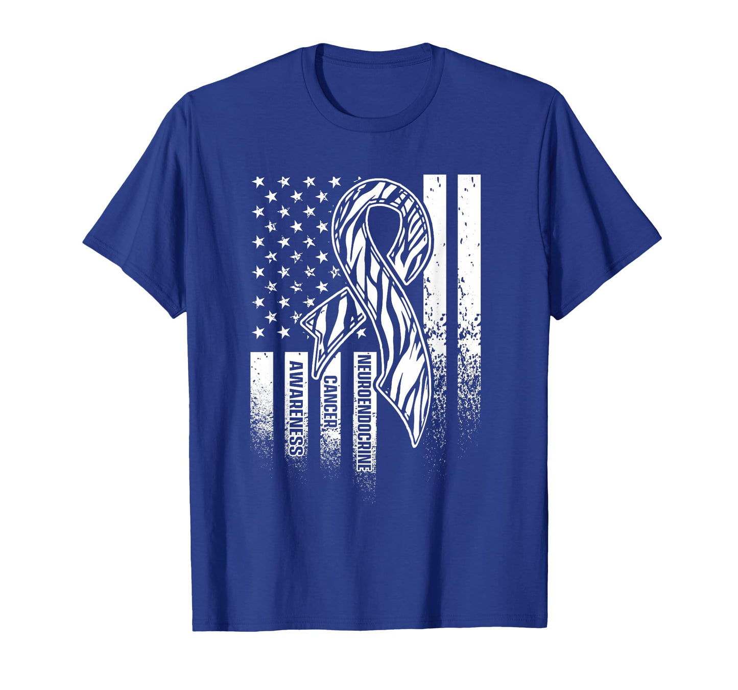 Neuroendocrine Cancer Survivor US Flag Warrior T-Shirt