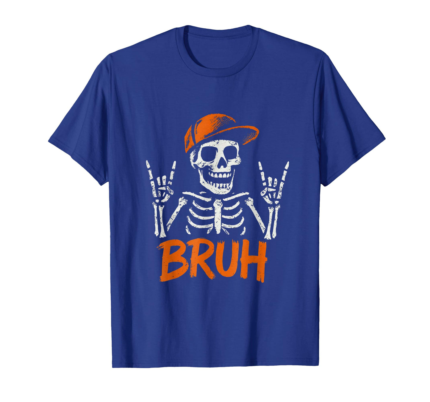 Cool Bruh Skeleton Rock On Halloween Men Boys Kids T-Shirt
